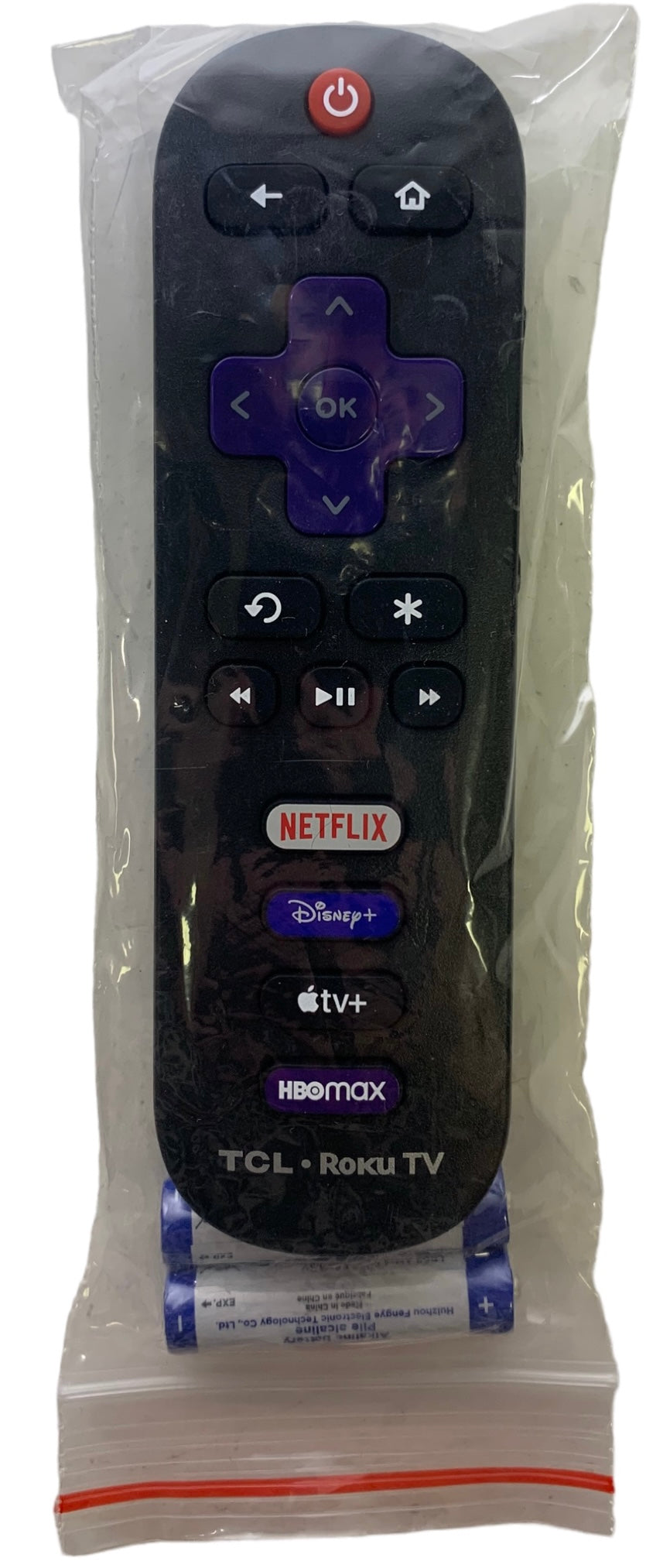 TCL 21001-000071 Remote Control w/ Netflix Disney+ AppleTV HBO Max--NE