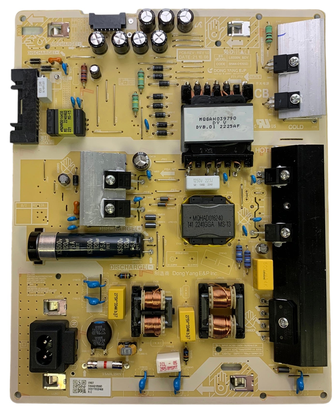 Samsung BN44-01055D Power Supply / LED Board