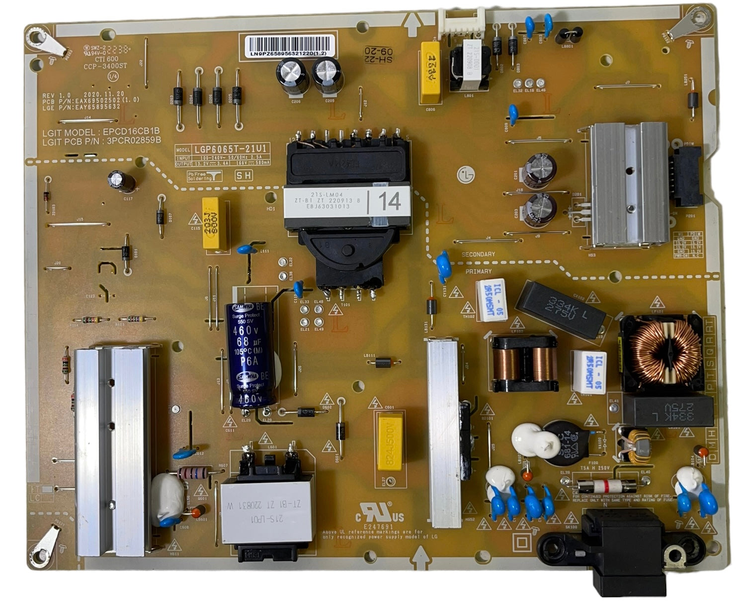 LG EAY65895632 Power Supply/LED Driver Board