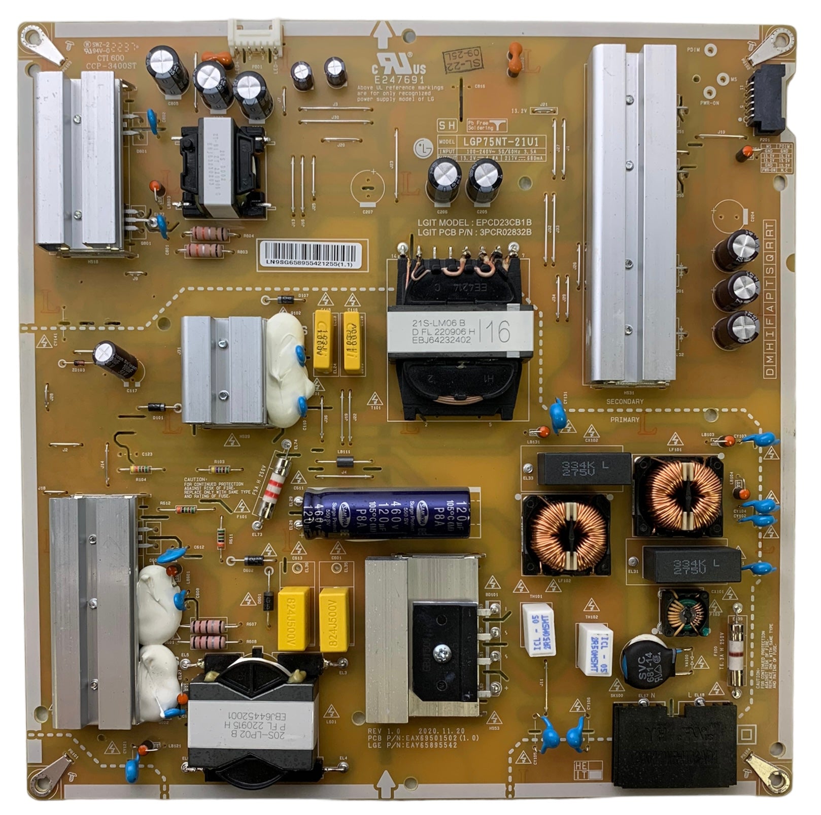 LG EAY65895542 Power Supply/LED Driver Board