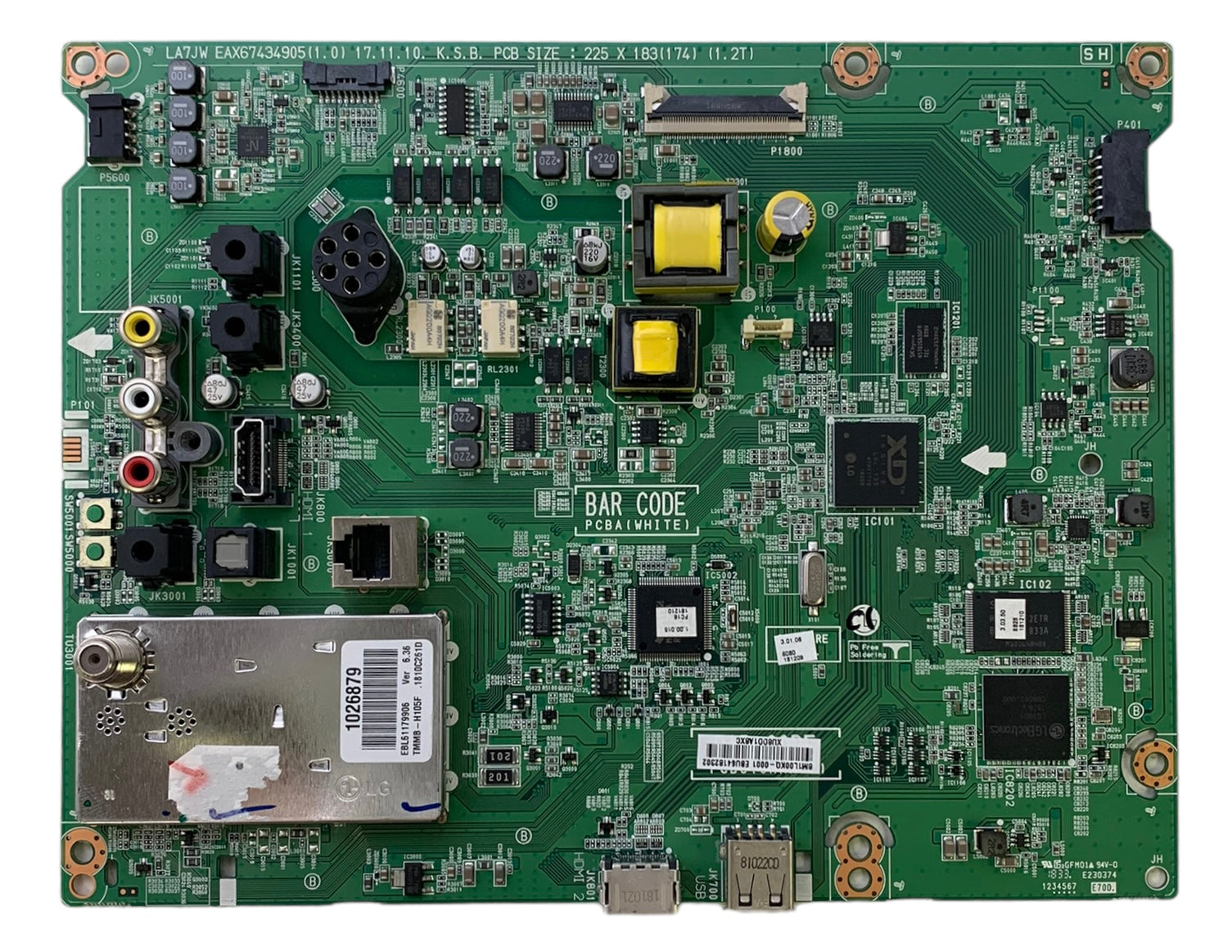 LG EBU64182302 Main Board for 43LV570M-UC