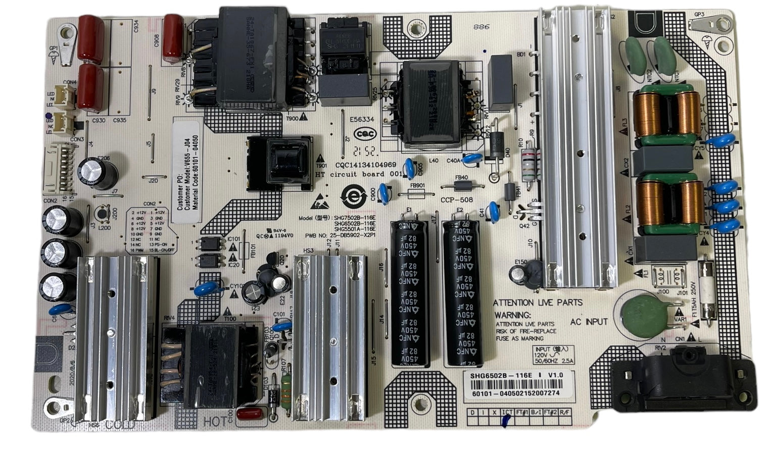 Vizio 60101-04050 Power Supply for V655-J04