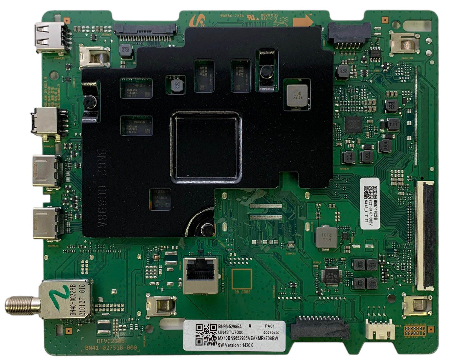 Samsung BN96-52985A Main Board for UN43TU700DFXZA (Version BA07)