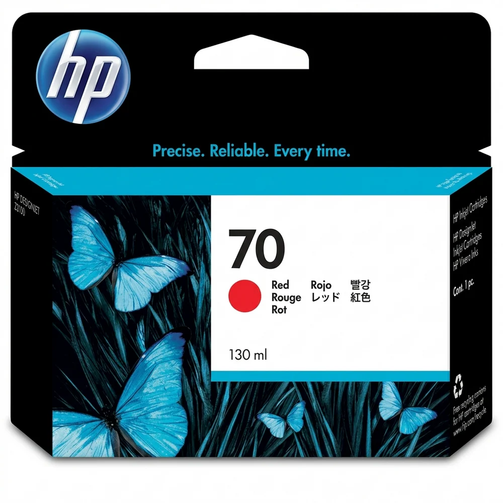 New, Pre-Owned - HP 70 130-ml (C9456A) Red Ink Cartridge