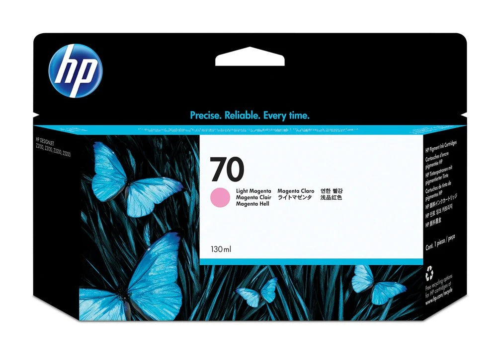 New, Pre-Owned - HP 70 130-ml (C9455A) Light Magenta Ink Cartridge