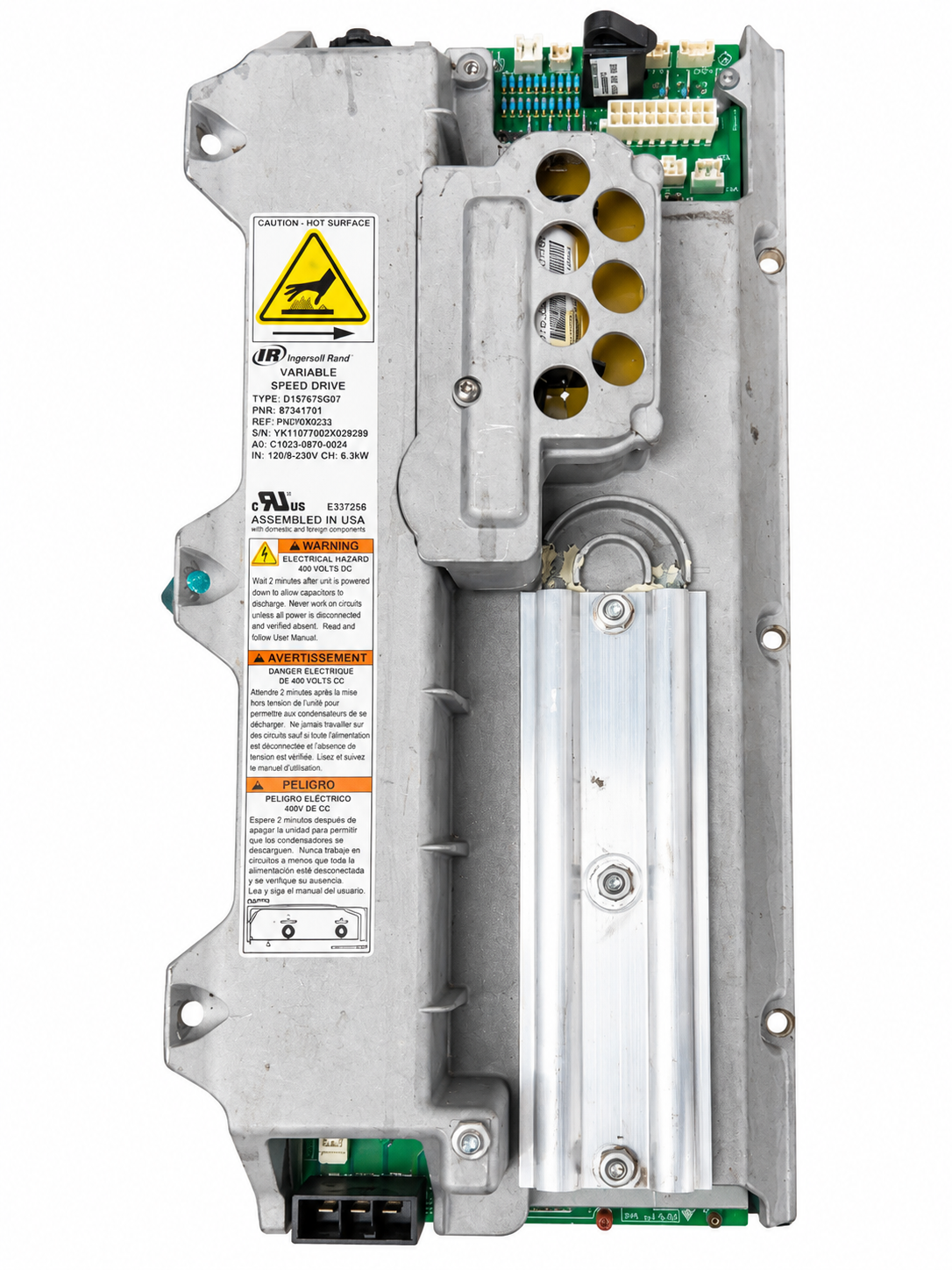 Ingersoll Rand D157675G07 variable speed drive front view