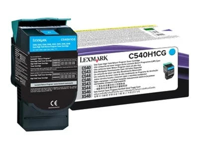 New, Pre-Owned - Lexmark C540H1CG Cyan Laser Toner Cartridge
