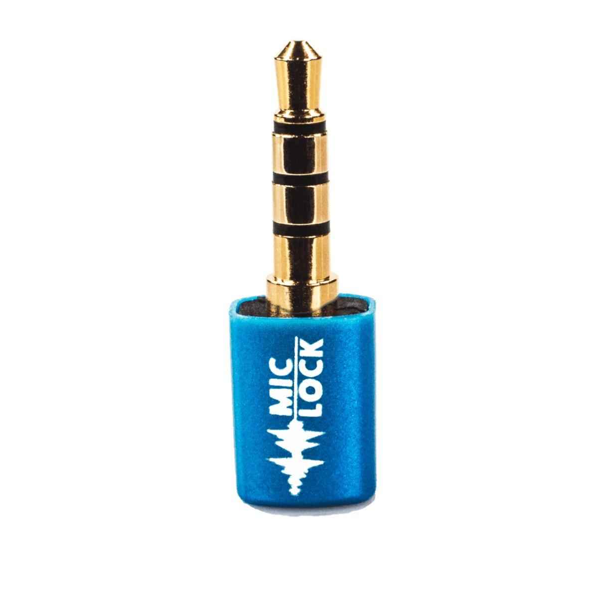 Mic-Lock 3.5mm Mini Single Ended  Microphone Blocker Blue