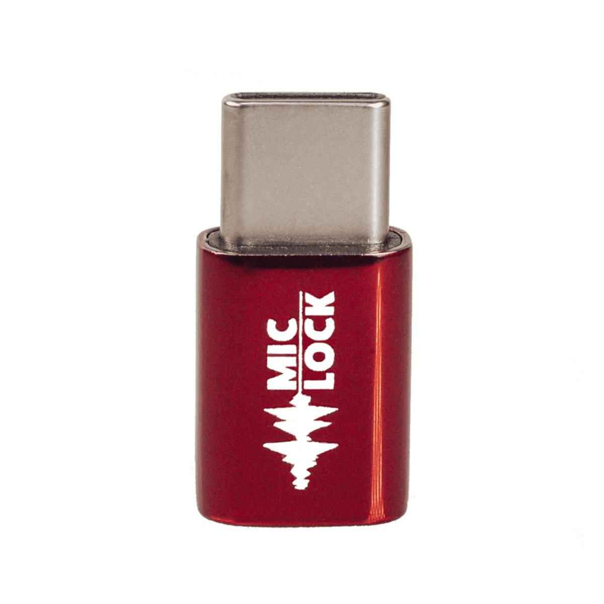 Mic-Lock USB-C Mini Single Ended Microphone Blocker Mirror Red