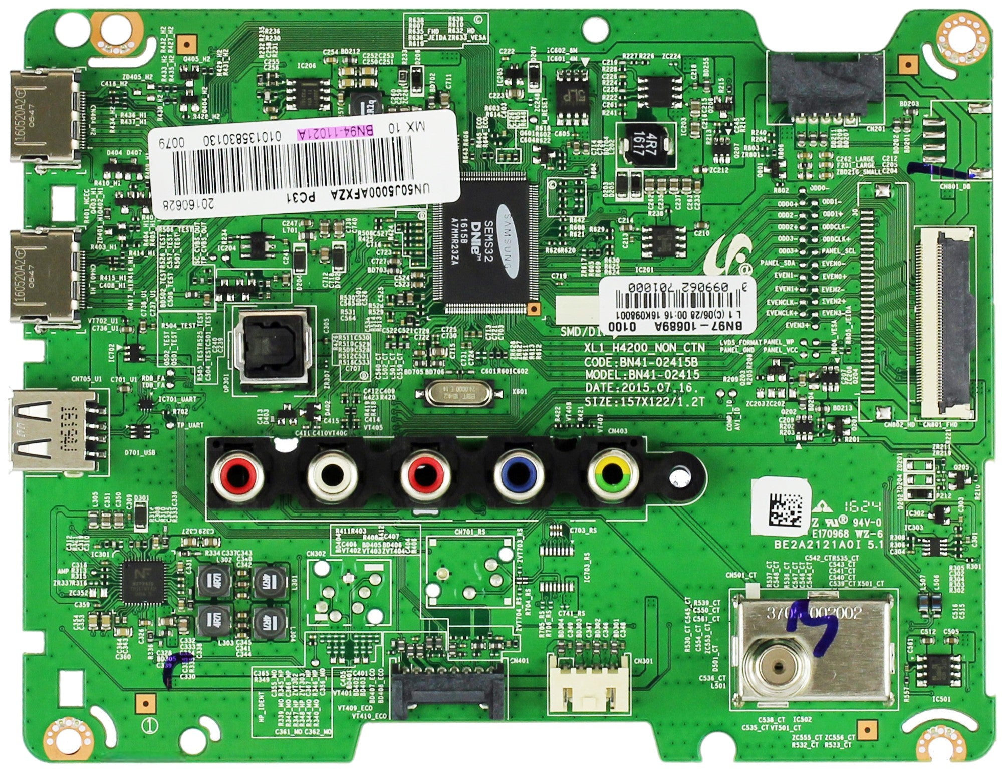 Samsung BN94-11021A Main Board for UN50J5000AFXZA (Version DD02)