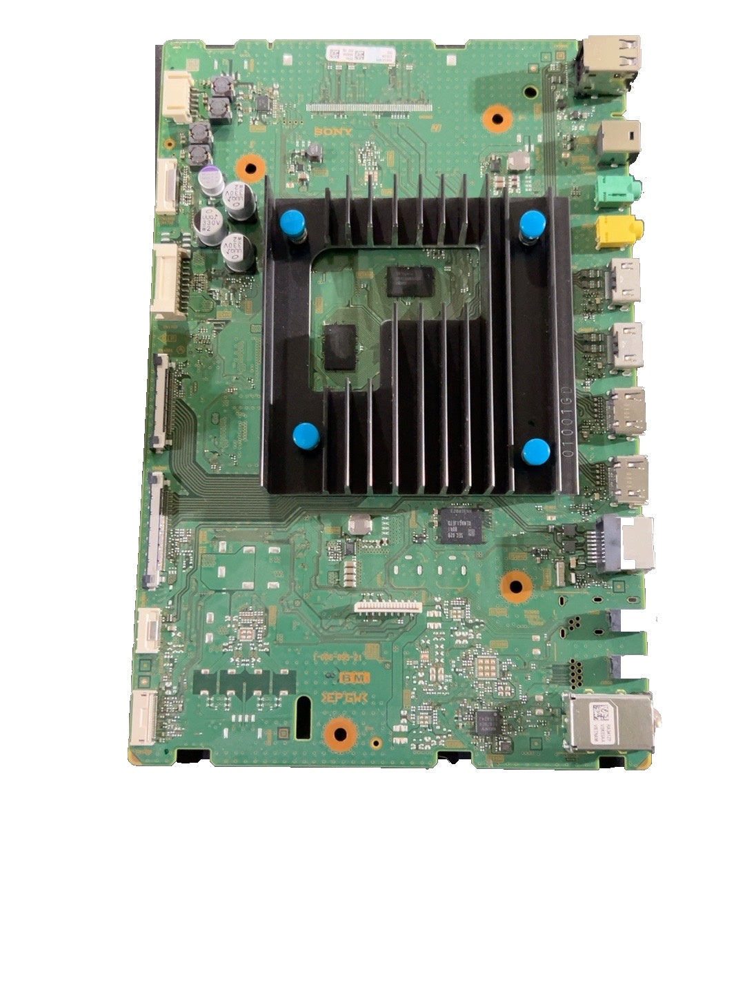 Actual Sony main board on white background