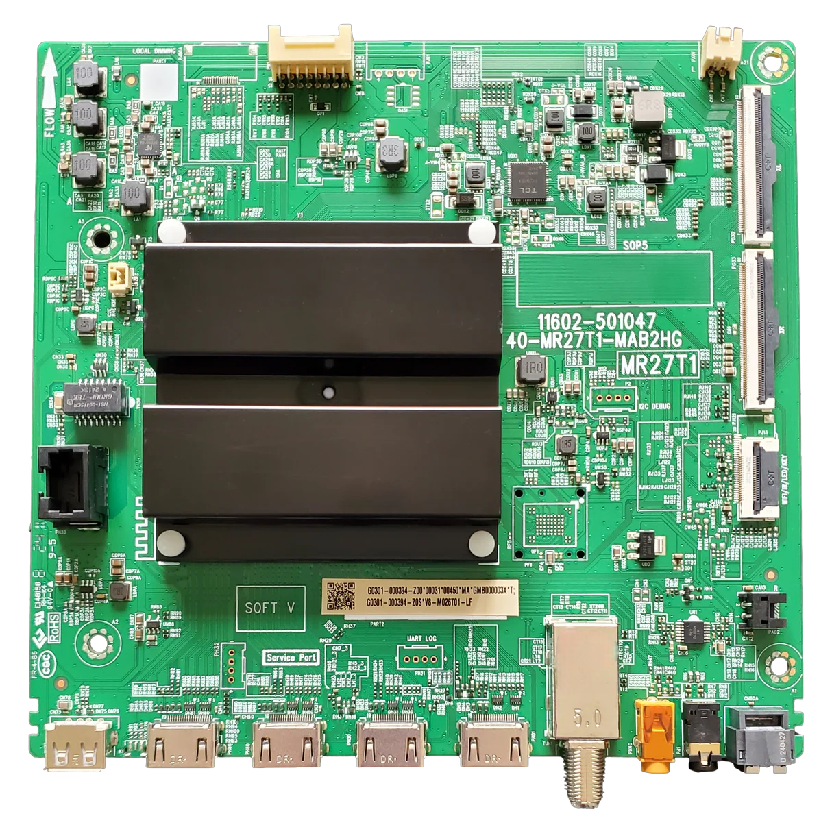 G0301-000394-Z00 TCL Main Board, TG11602-501047, 40-MR27T1-MAB2HG, 55S551F