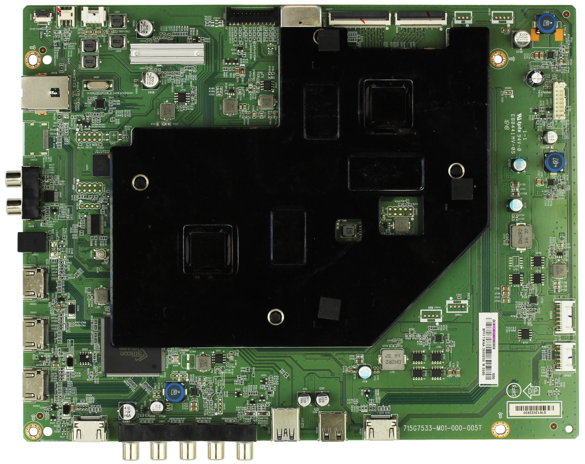 756TXFCB0QK0380 Vizio Main Board, 756TXFCB0QK038, 715G7533-M0G-000-005K, (X)XFCB0QK0380, P65-C1, P65C1