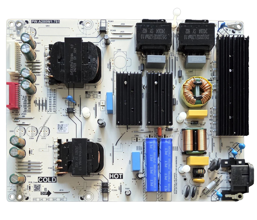 81-PWE160-C280001 Panasonic Power Supply, PW.A280W1.781, TV-55W95AP