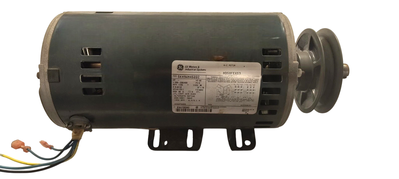 GE/Marathon Motors 5K49WN4522Z 208-230/460 1725RPM HD58FE653 Motor