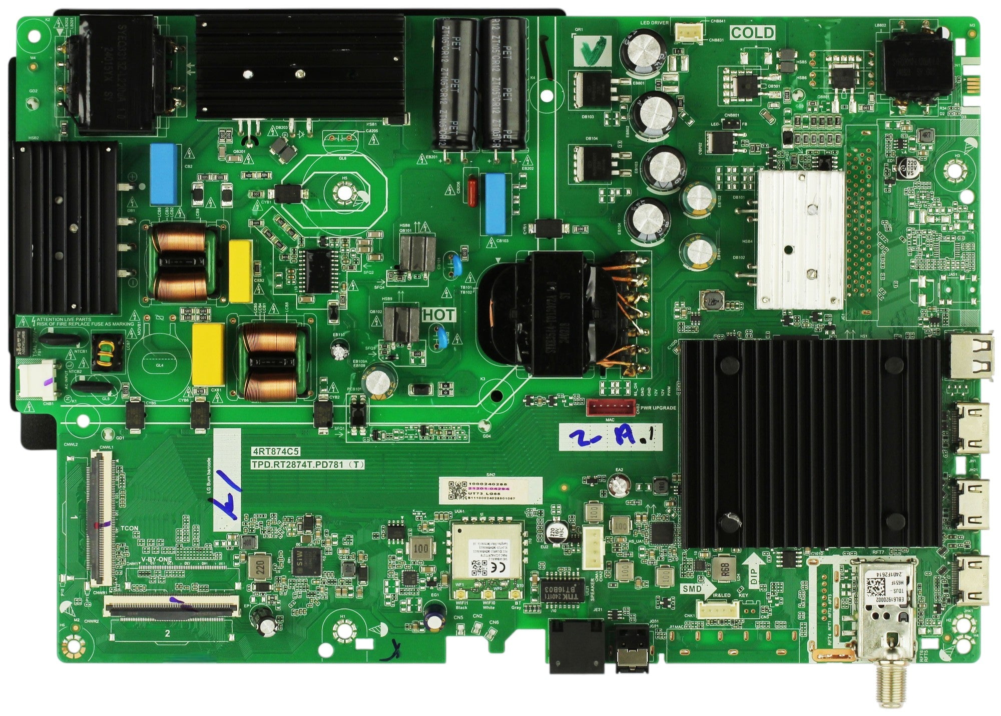 21201-04294 LG Main Board/Power Supply, TPD.RT2874T.PD781, 65UT7570PUB, 65UT7570PUB.CUSFBH