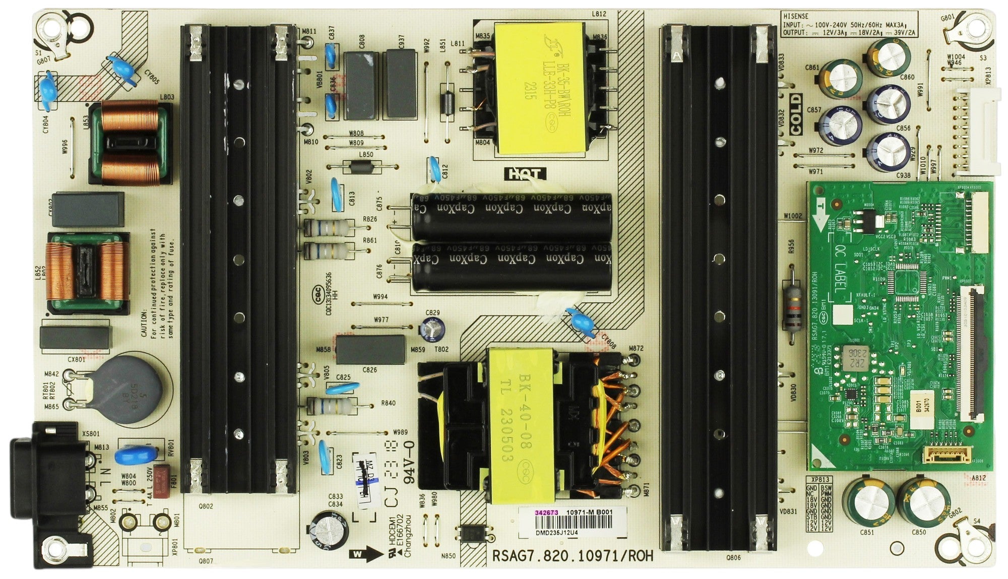 342673 Hisense Power Supply, 342673, RSAG7.820.10971/ROH, 10971-M, 55U6K