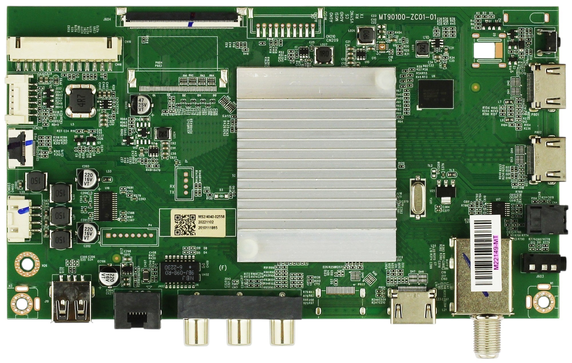 M22149-MT Onn Main Board, M22149-MT, 515C90100M52, MT90100-ZC01-01, M52, 100012585