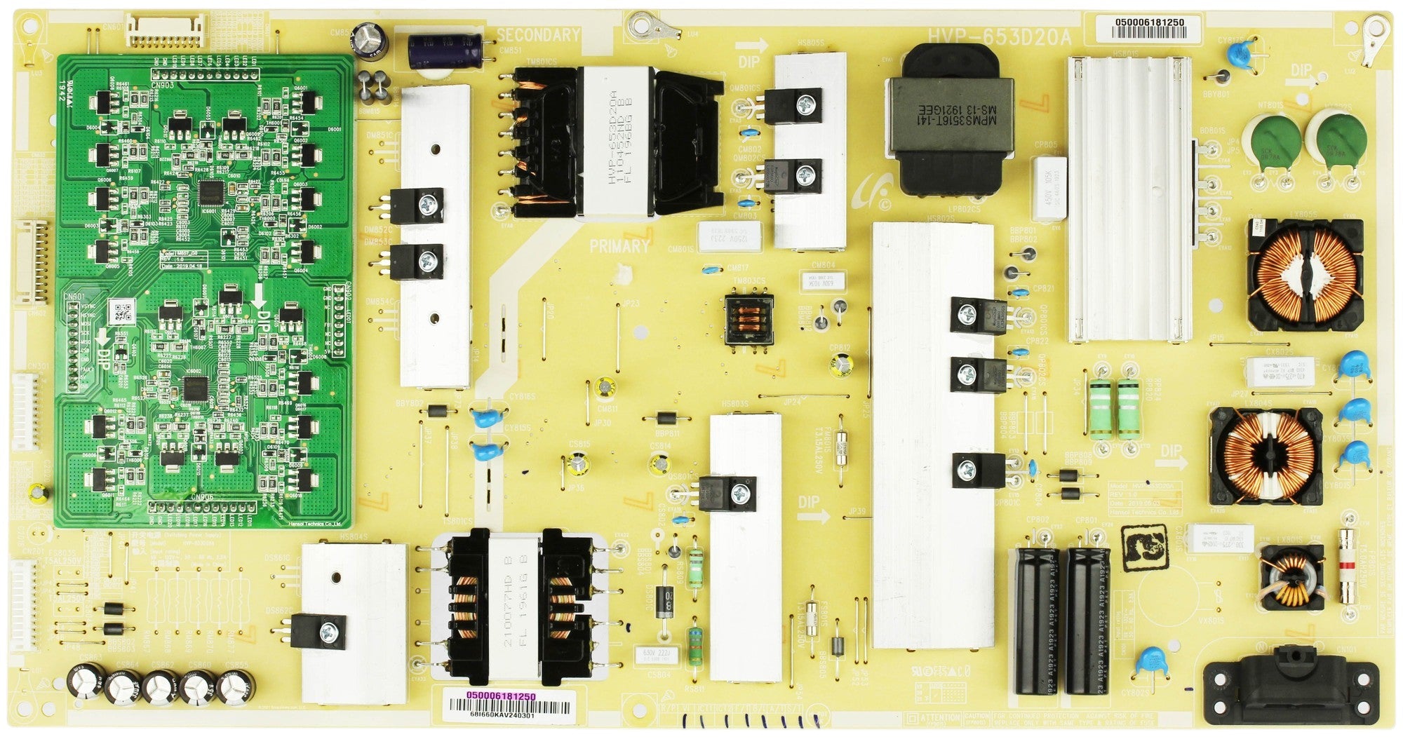 0500-0618-1250 Vizio Power Supply, HVP-653D20A, M657-G0, V705x-H1
