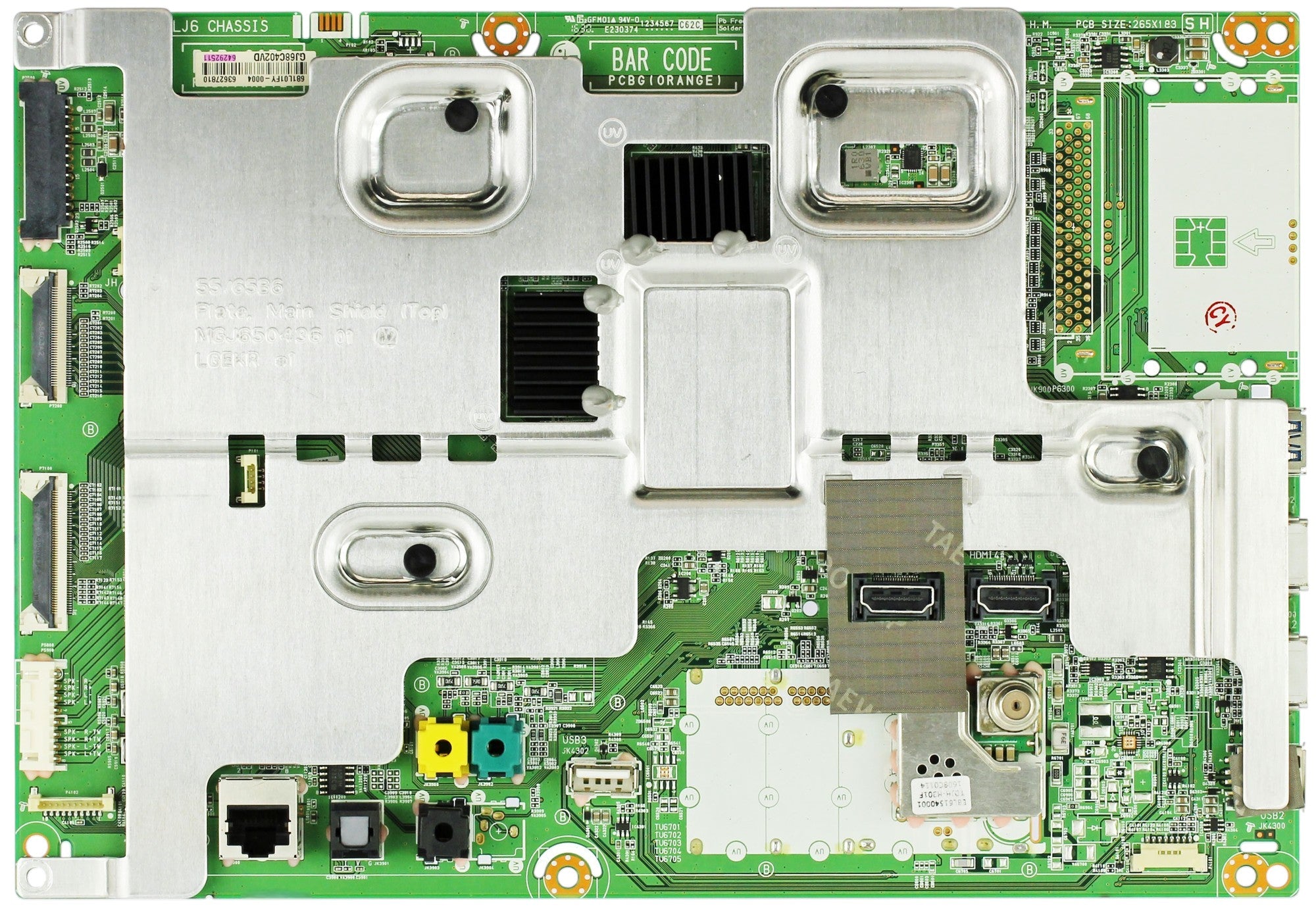 EBT64292511 LG MAIN BOARD, 64292511, 63627810, EAX66886304 (1.0), OLED55B6P-U