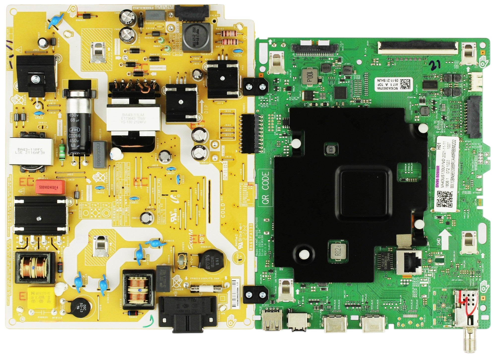 Samsung BN96-50988R Main Board Power Supply for UN43TU700DFXZA (Version XE12)