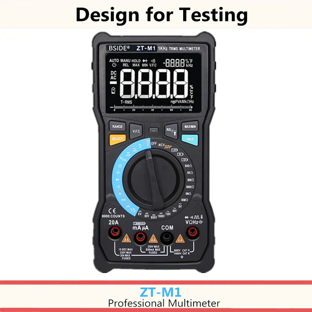 BSIDE ZT-M1 Multimeter with Auto/Manual Mode & Triple Display