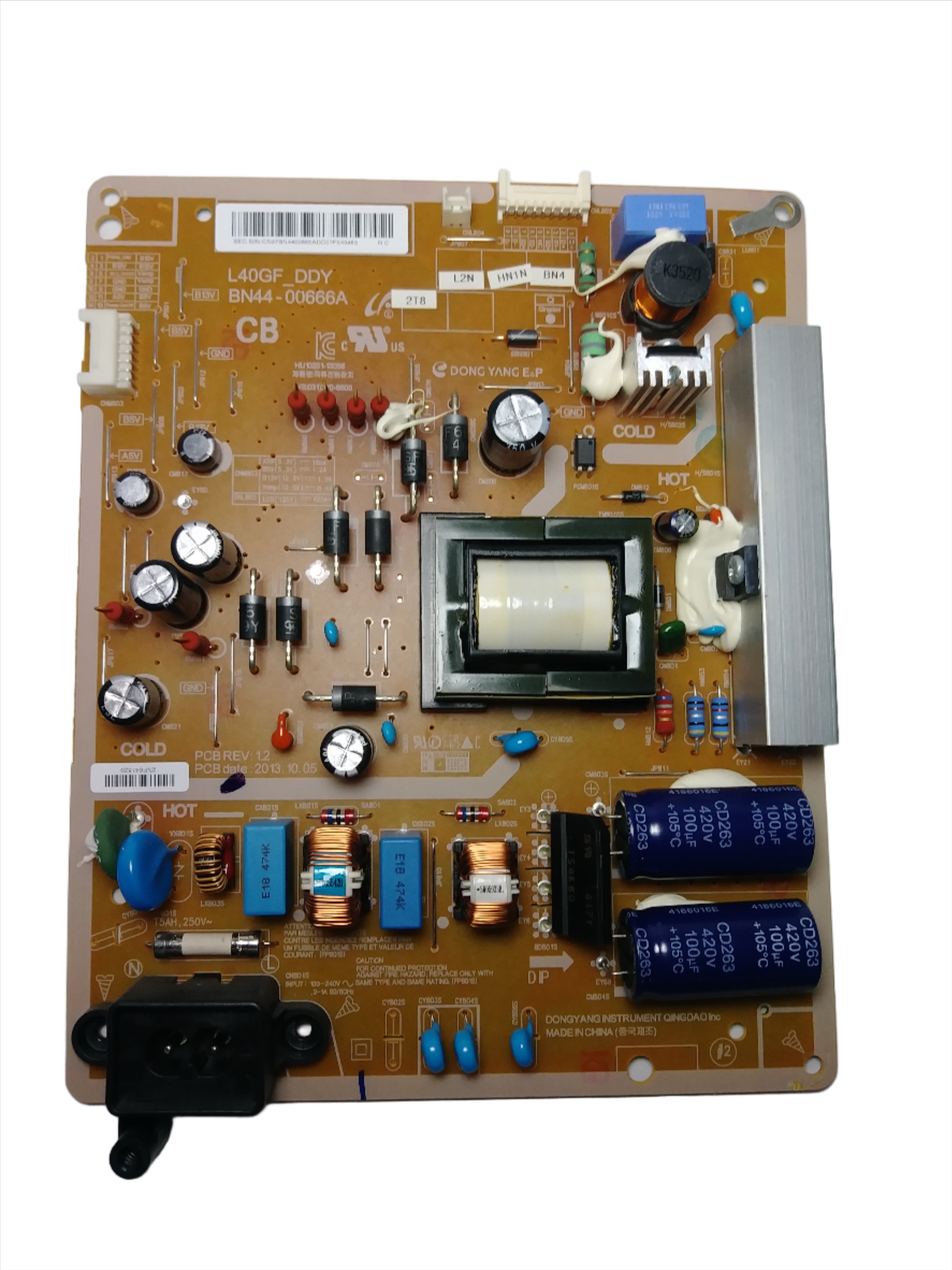 Samsung BN44-00666A (L40GF_DDY) Power Supply / LED Board