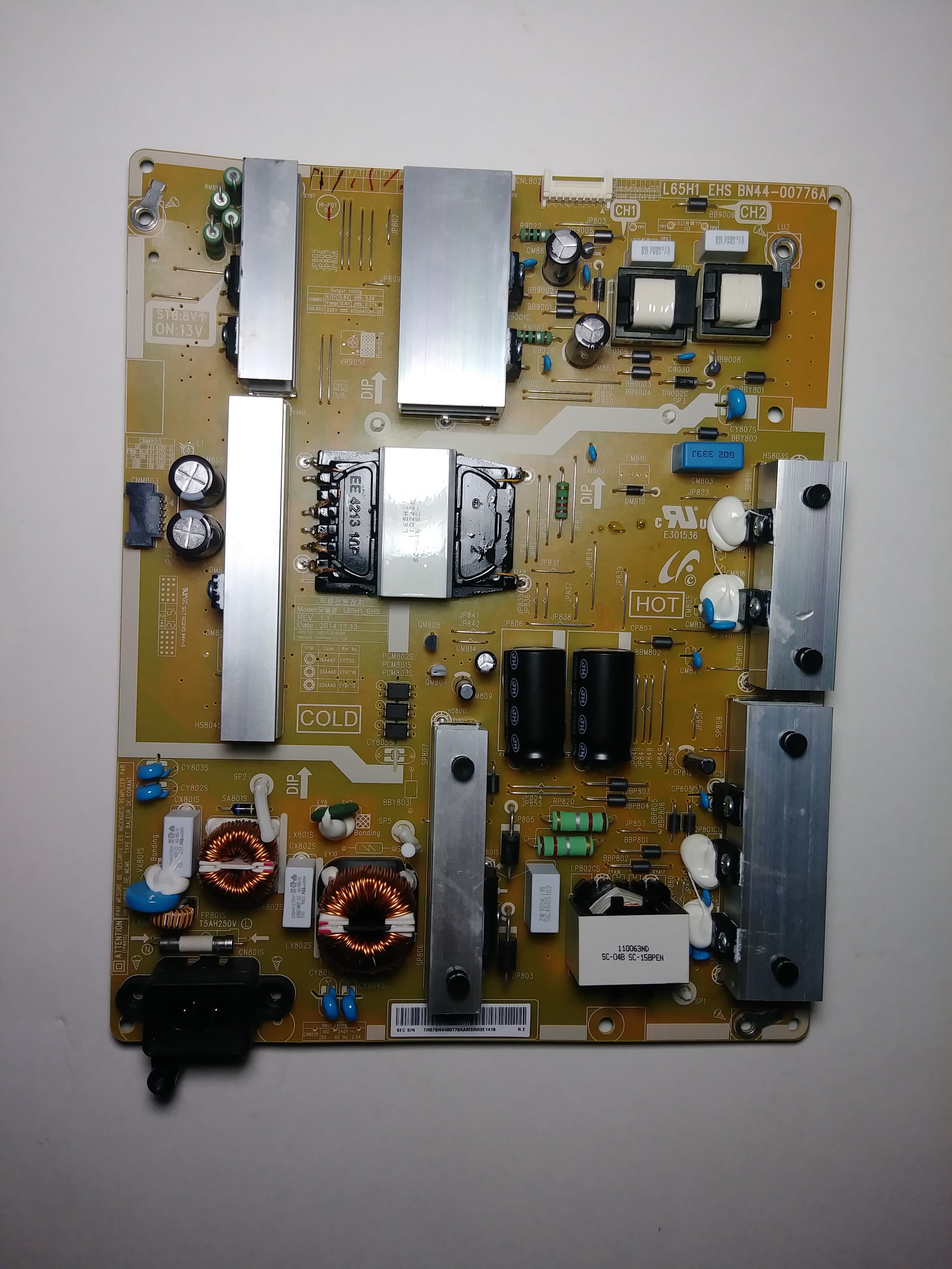 Samsung BN44-00776A Power Supply / LED Board