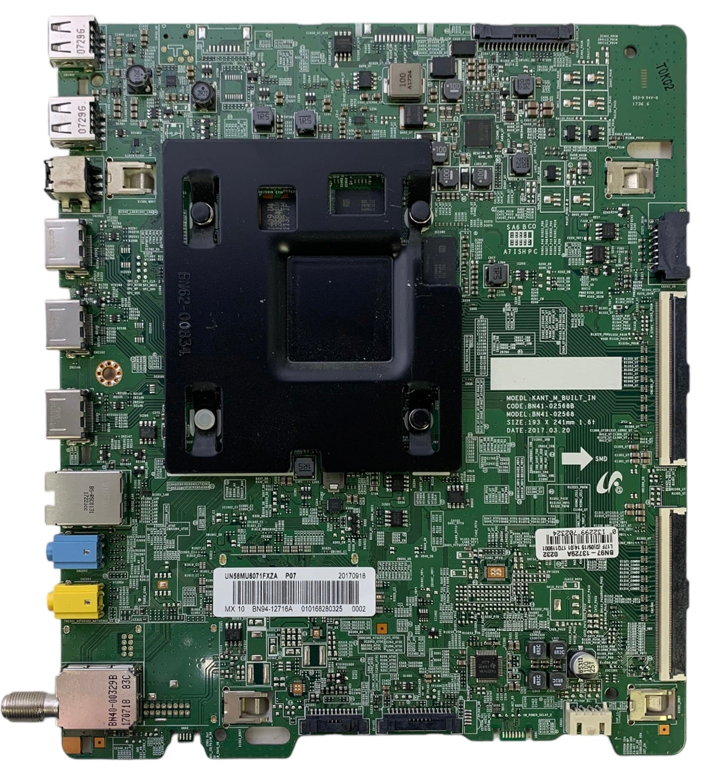 Samsung BN94-12716A Main Board for UN58MU6071FXZA (Version DA01)