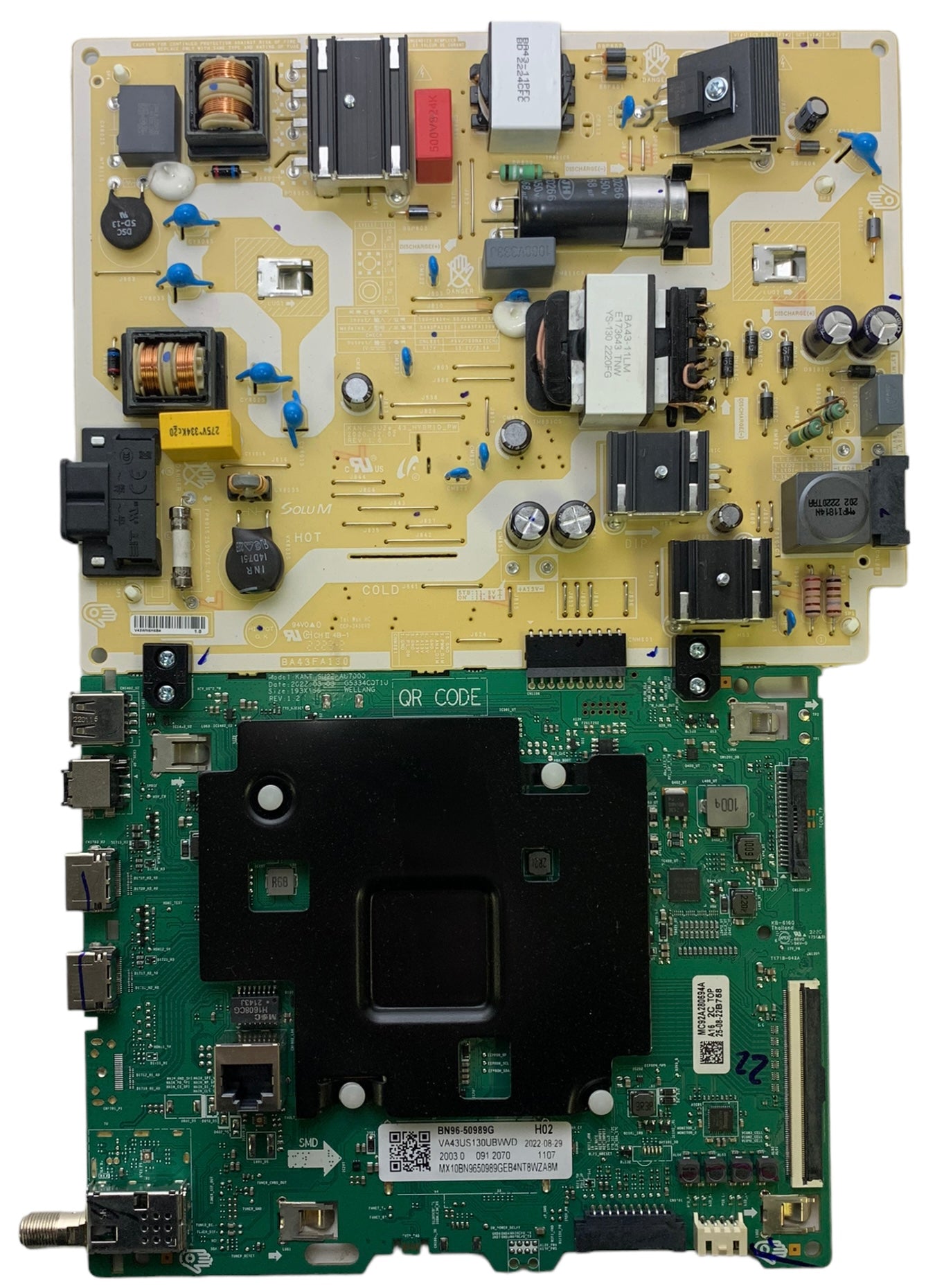 Samsung BN96-50989G Main Board Power Supply for UN43TU7000FXZA (Version CH20)