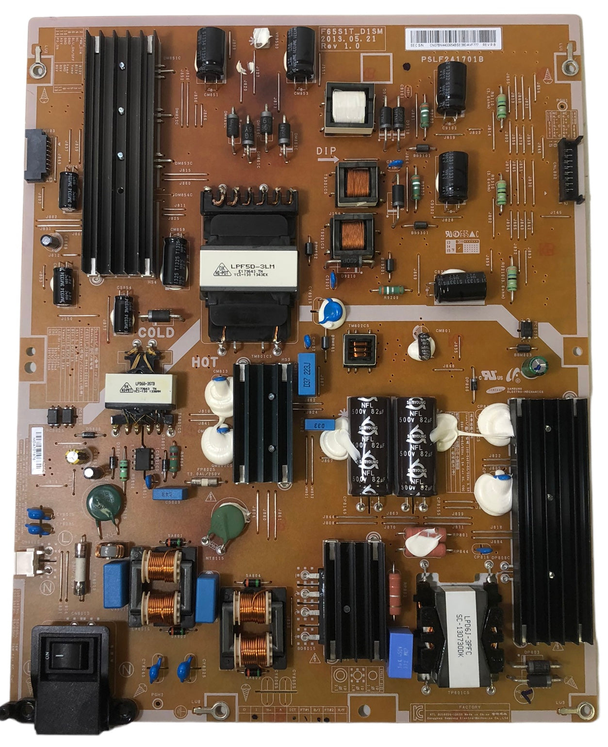 Samsung BN44-00654B Power Supply / LED Board