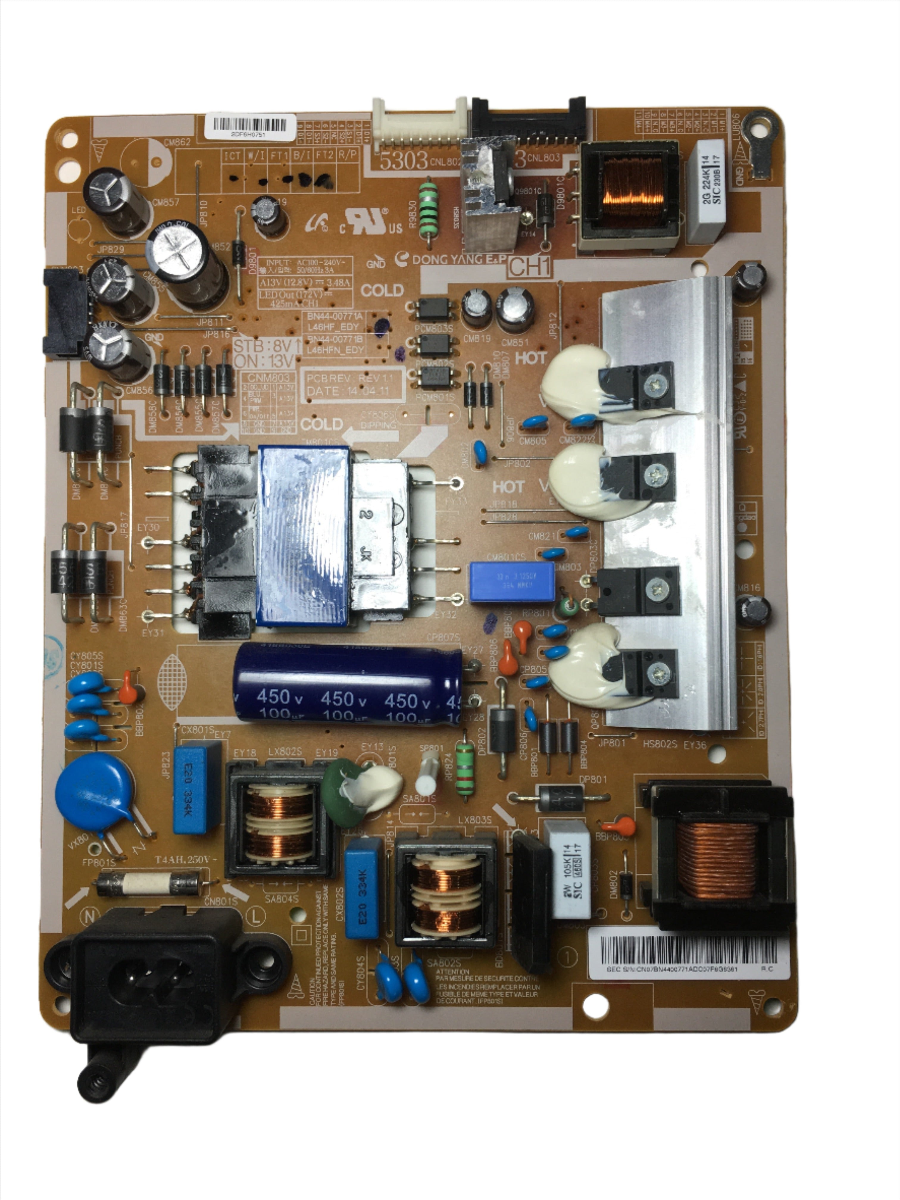 Samsung BN44-00771A Power Supply/LED Board