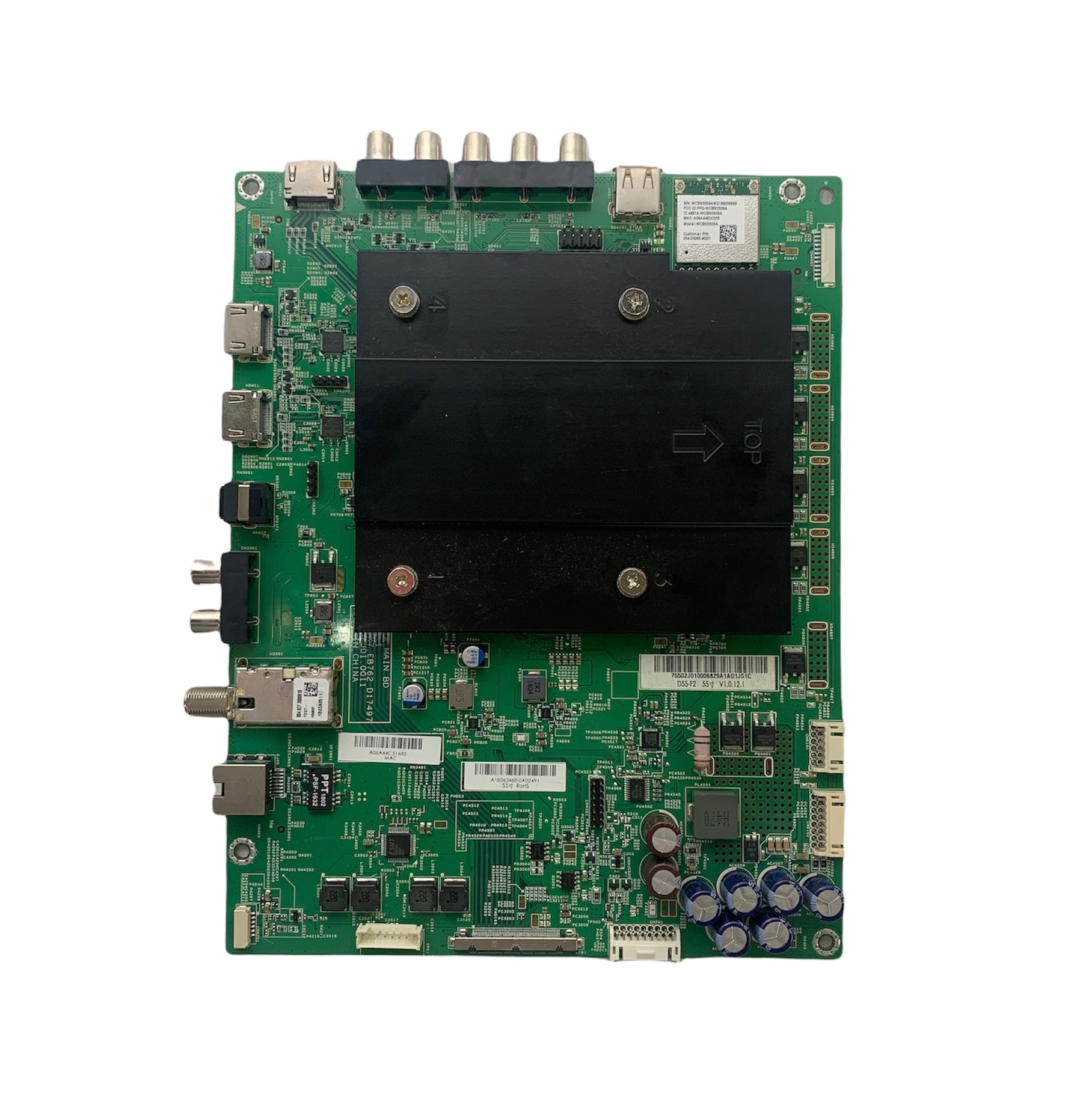 Vizio 755.02J01.0006 Main Board for D55-F2 (LWZQWXKV / LWZQWXKU Serial)