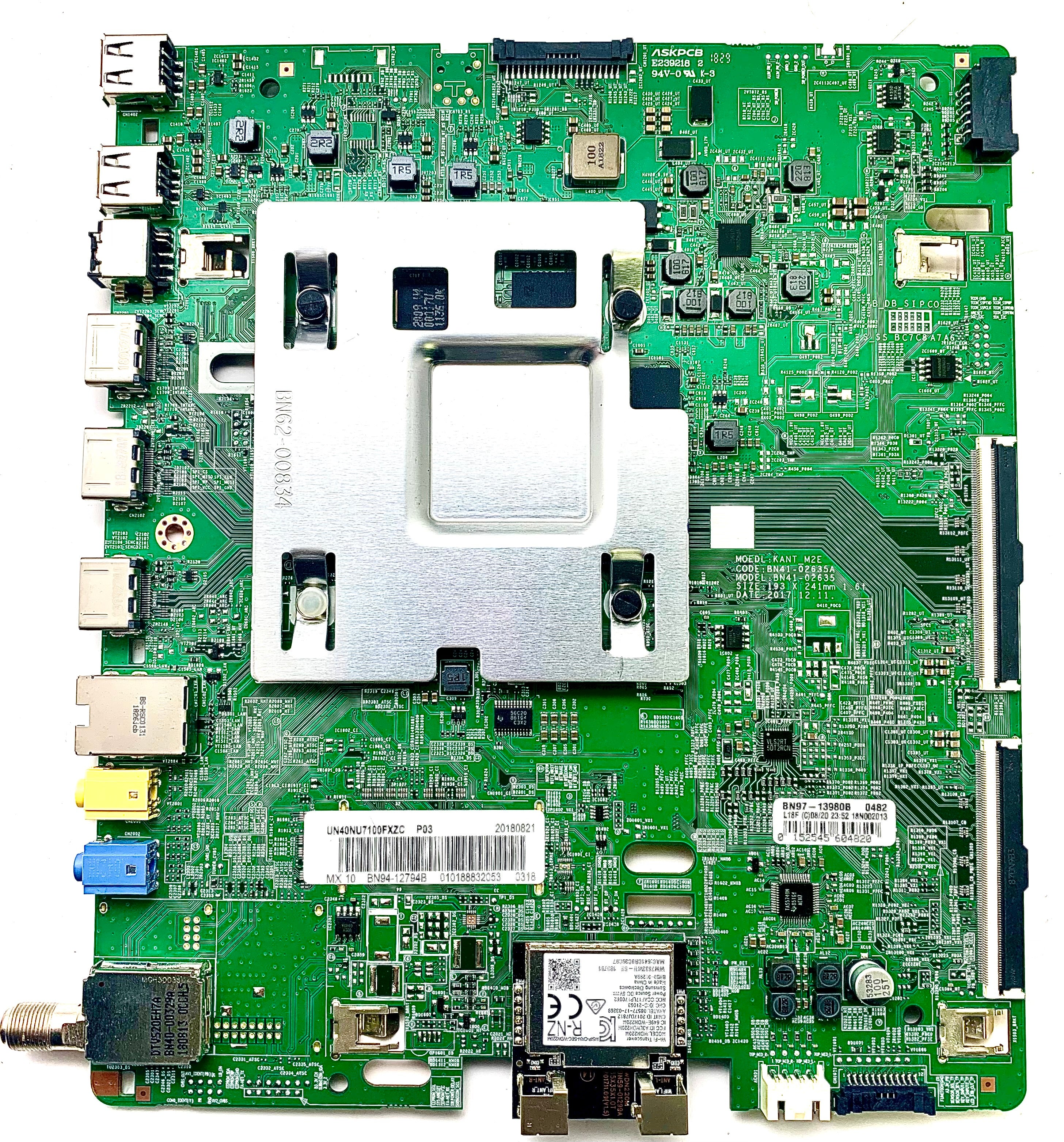 Samsung BN94-12794B Main Board for UN40NU7100FXZA (Version FA01)