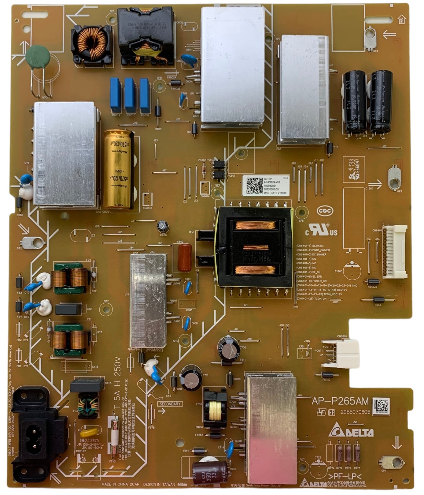 Sony 1-009-800-21 1-009-800-11 GL12P Power Supply Board