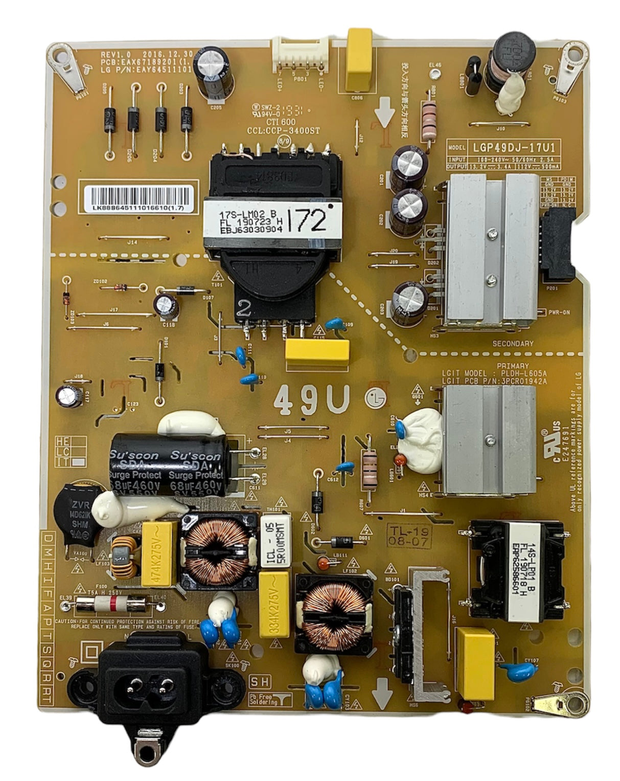 LG EAY64511101 Power Supply/LED Driver Board