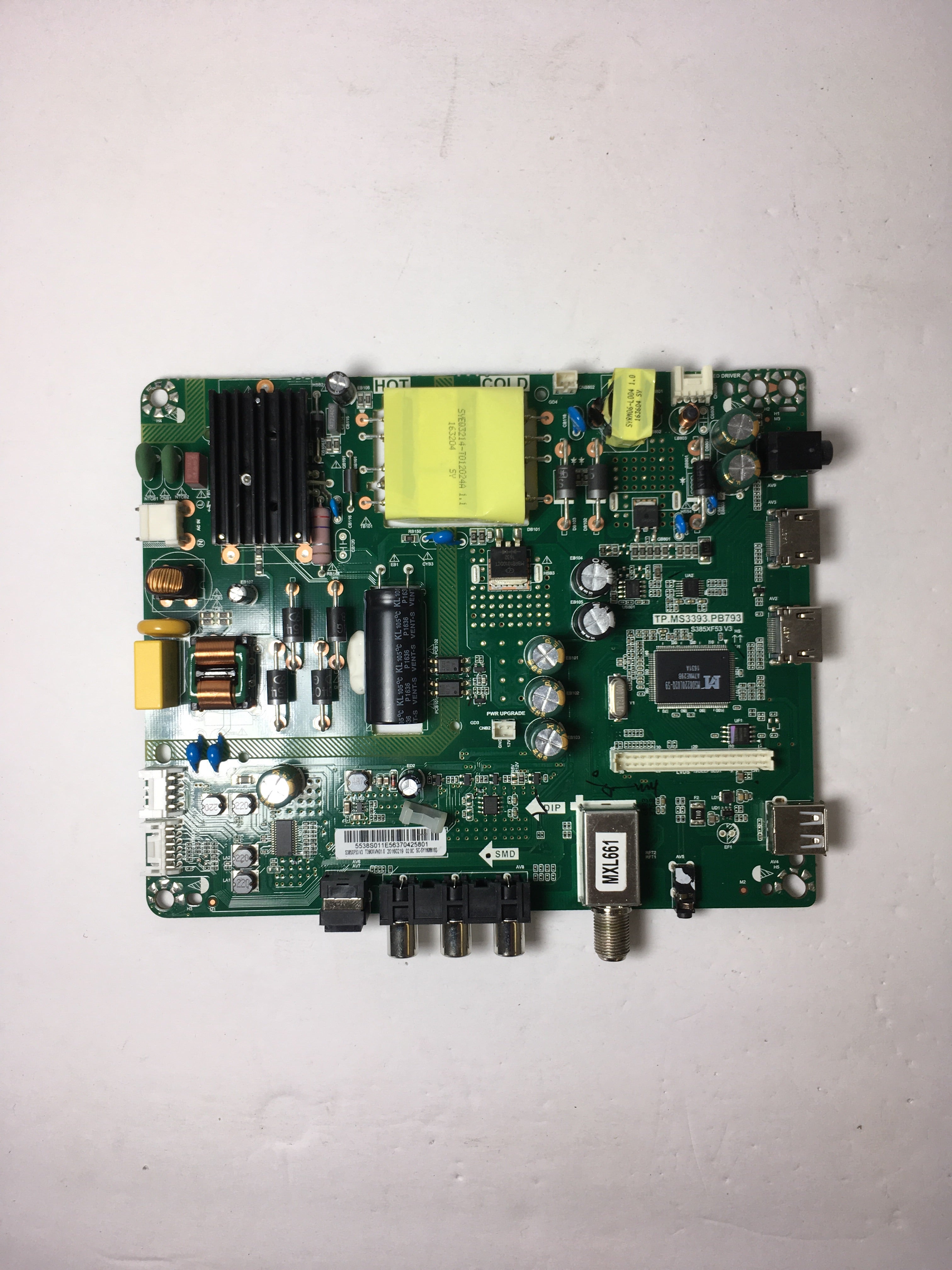 Insignia 55.38S01.1E5 Main Board for NS-39D310NA17 (Rev A Only)