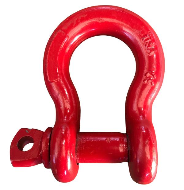 Anchor Shackle, Carbon Steel Body Material, Carbon Steel Pin Material, 1 1/8 in Body Size