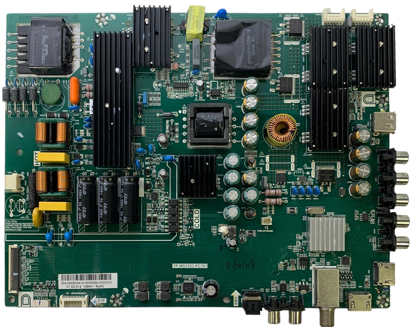 Vizio Main Board/Power Supply 054.10008.044 for D55N-E2 (LWZQVPBS Serial)