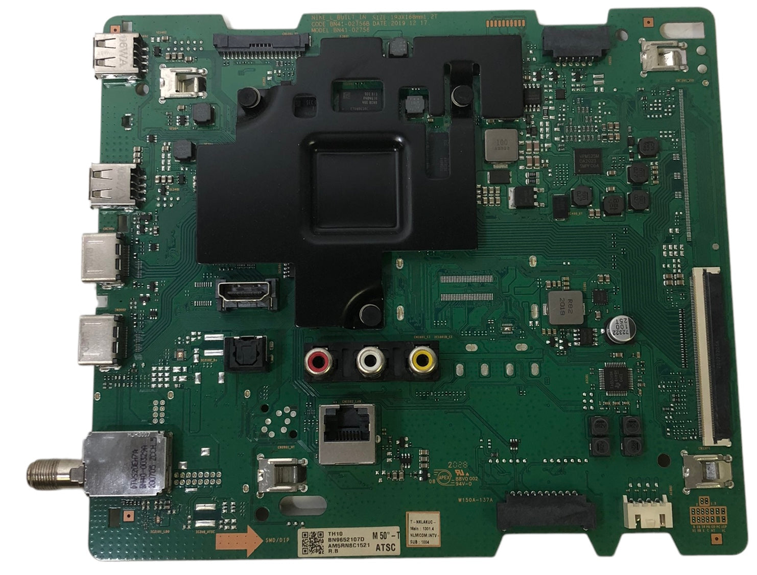 Samsung BN96-52107D Main Board for UN50TU8000FXZA (Version YB12)