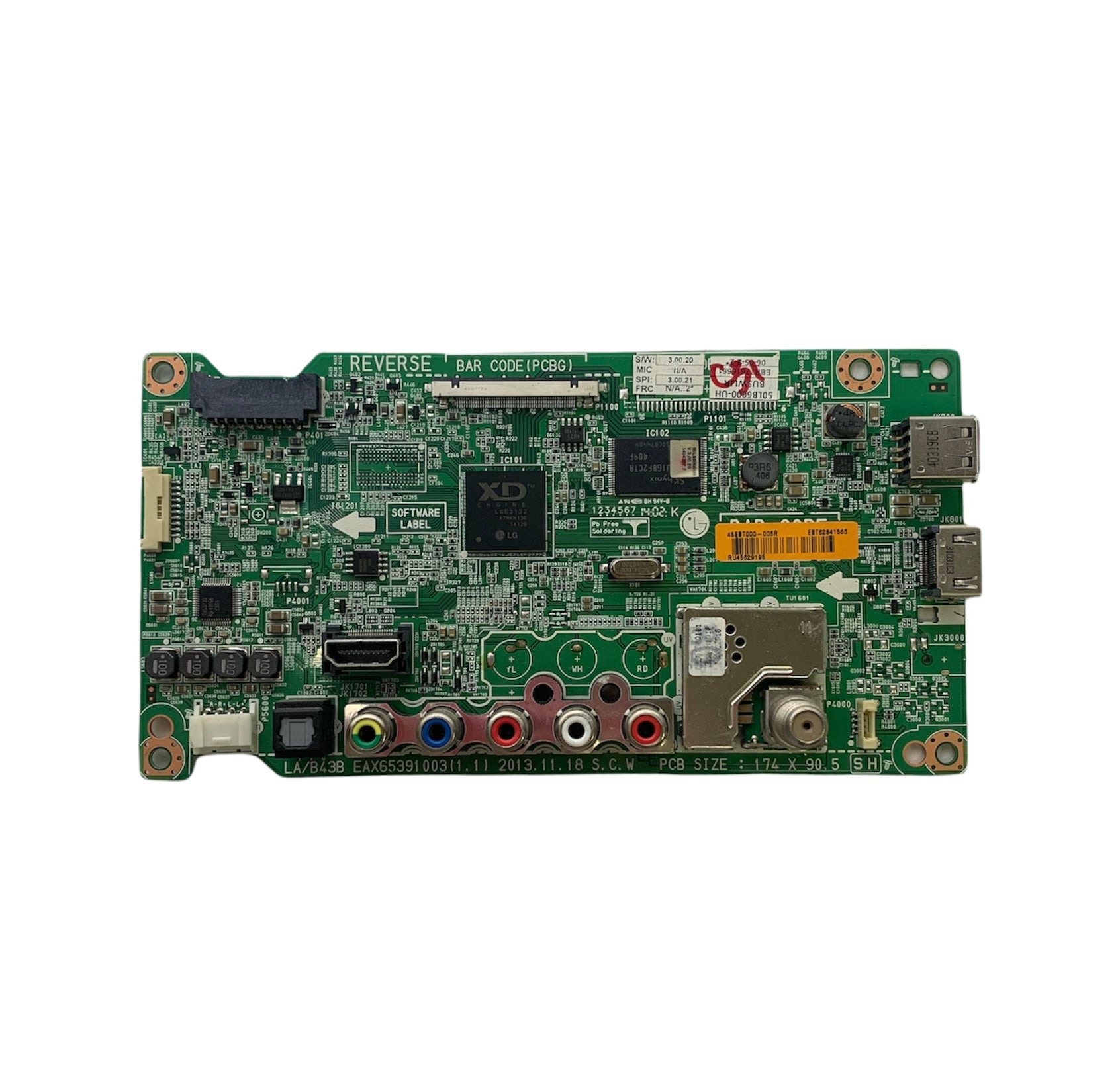 LG EBT62841566 Main Board for 50LB6000-UH.BUSWLJR