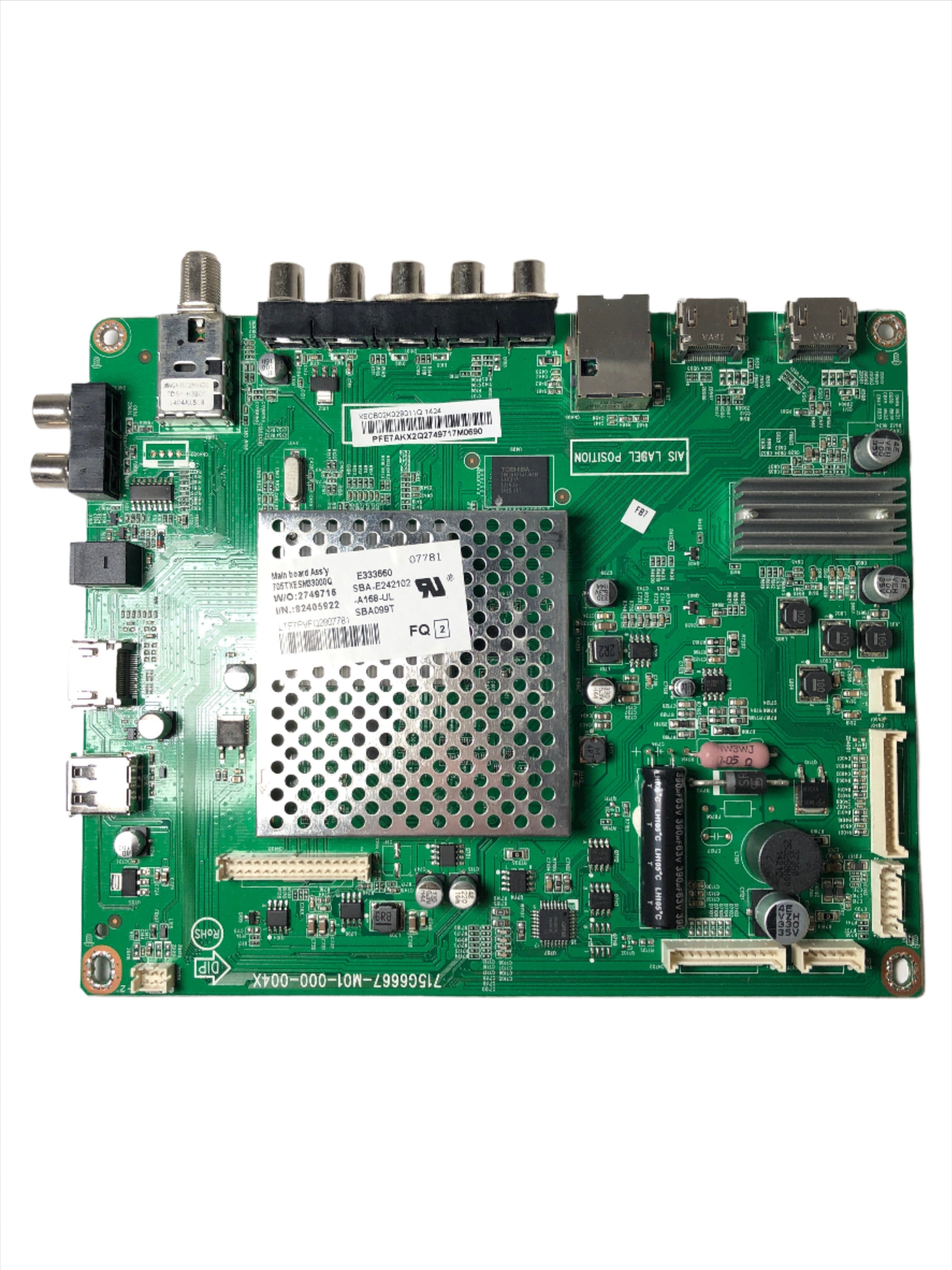 Vizio 756XECB02K029 Main Board for M322I-B1 (LTF7PVFQ Serial)