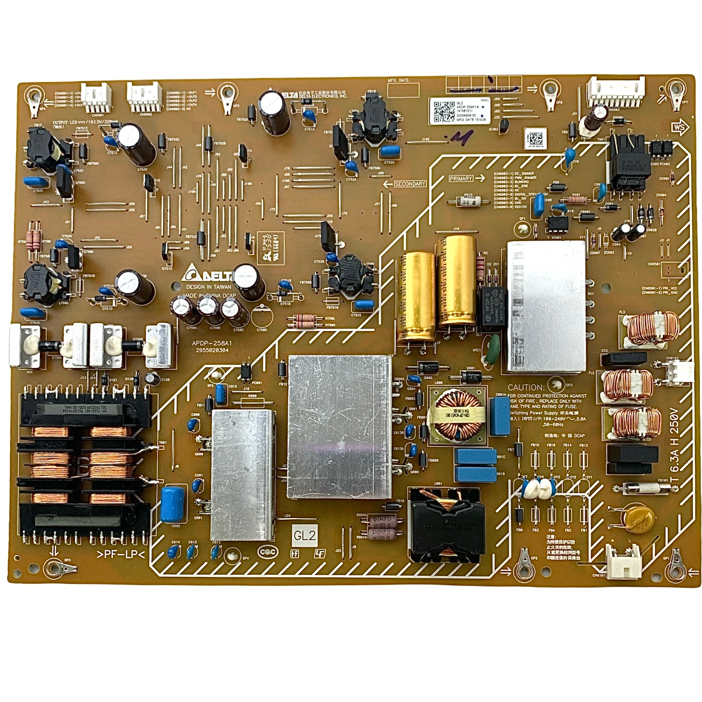 Sony 1-474-615-11 GL2 Power Supply Board
