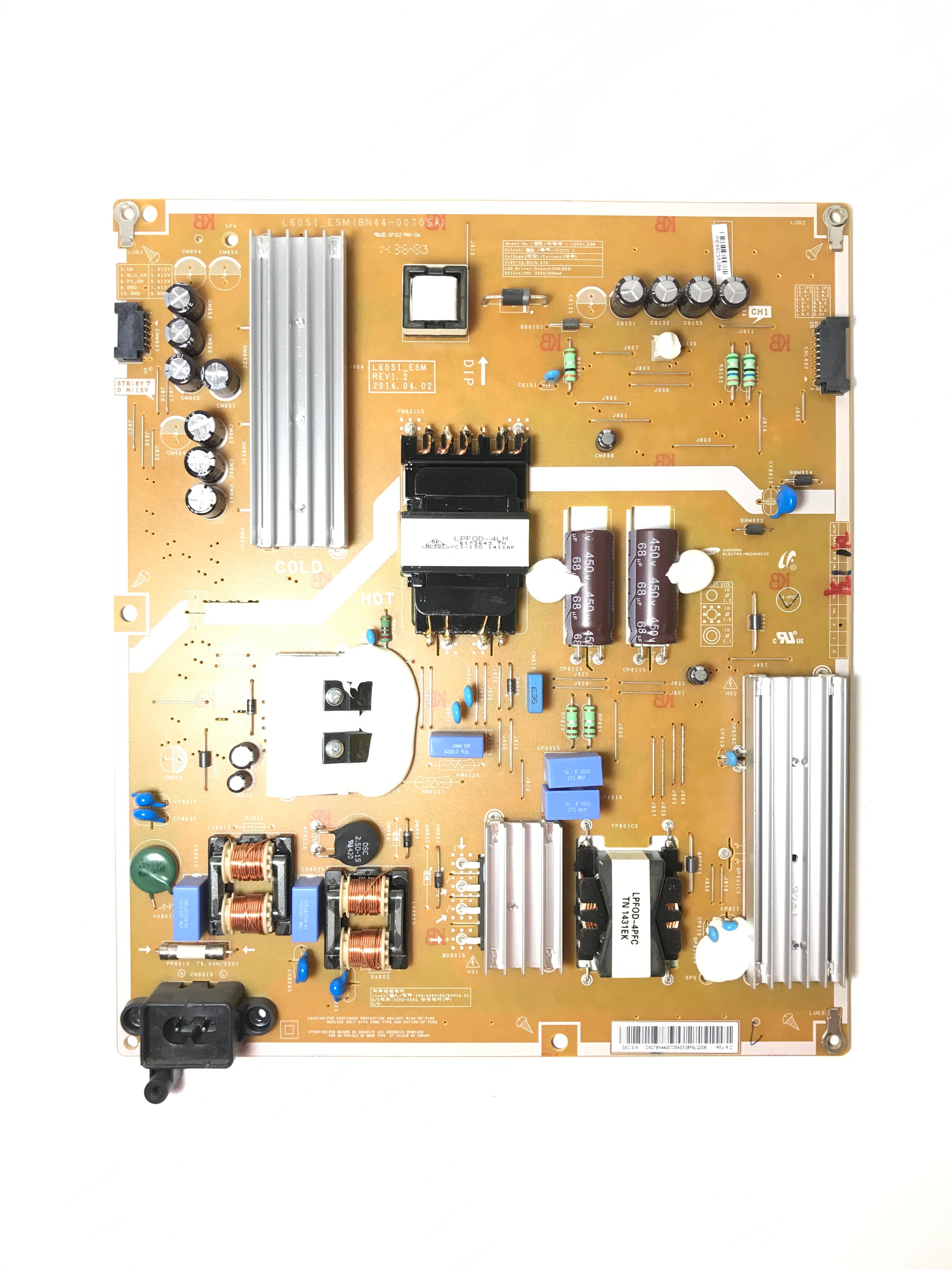 Samsung BN44-00705A Power Supply / LED Board for UN60H6300AFXZA / UN60H6350AFXZA