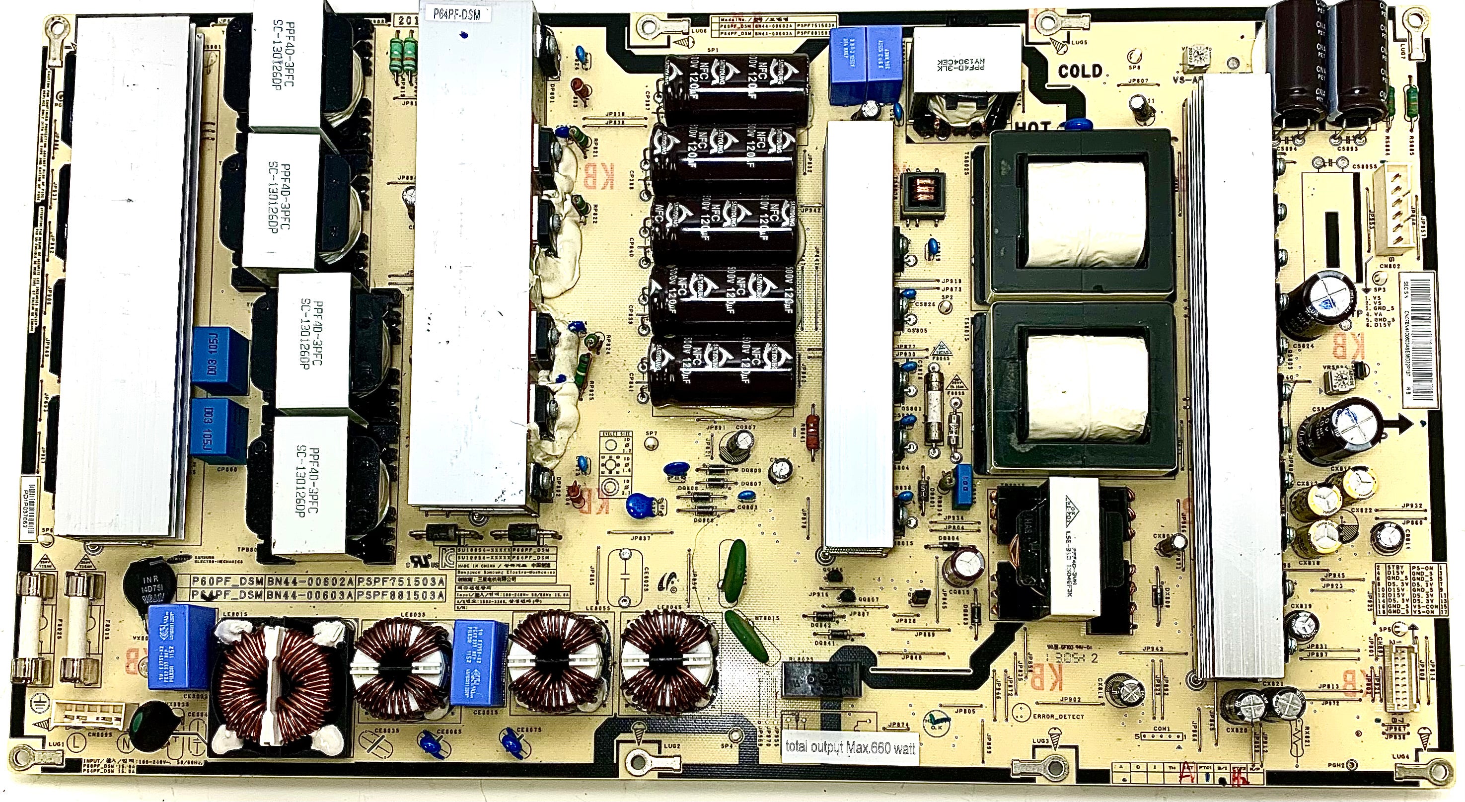 Samsung BN44-00603A (P64PF_DSM, PSPF881503A) Power Supply Unit