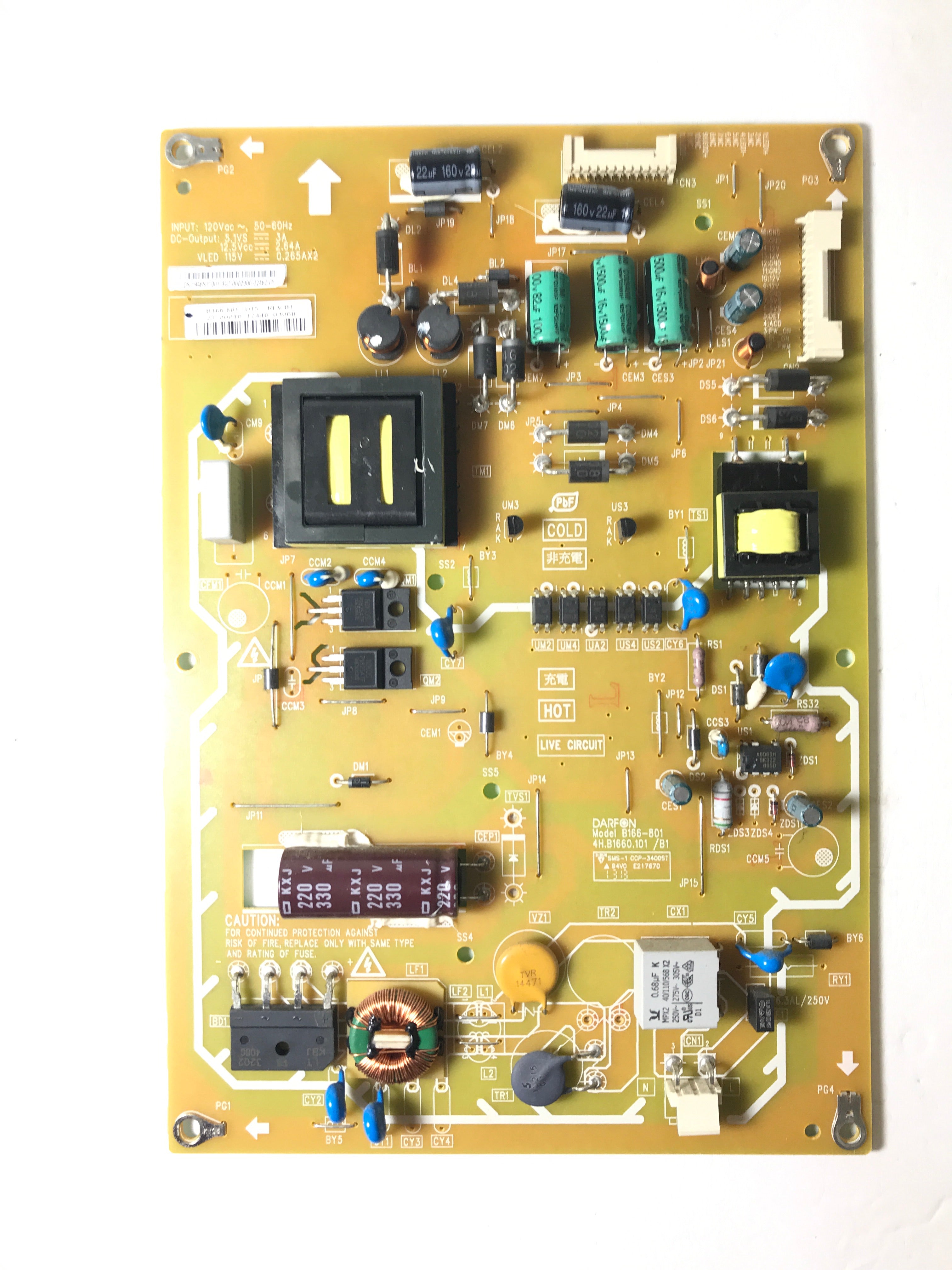 Insignia 19.46S11.001 (B166-801, 4H) Power Supply / LED Board