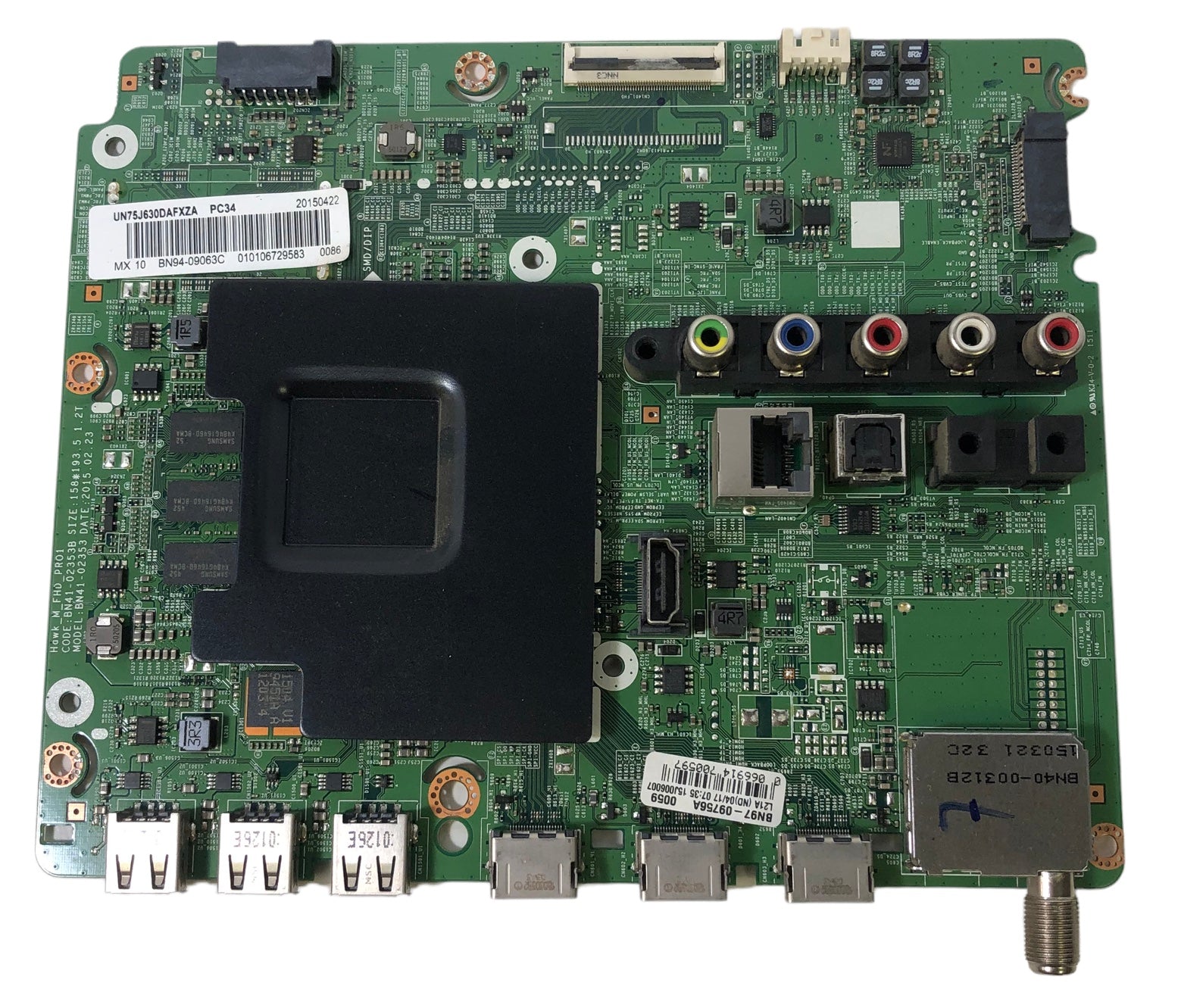 Samsung BN94-09063C Main Board for UN75J630DAFXZA (TH01)