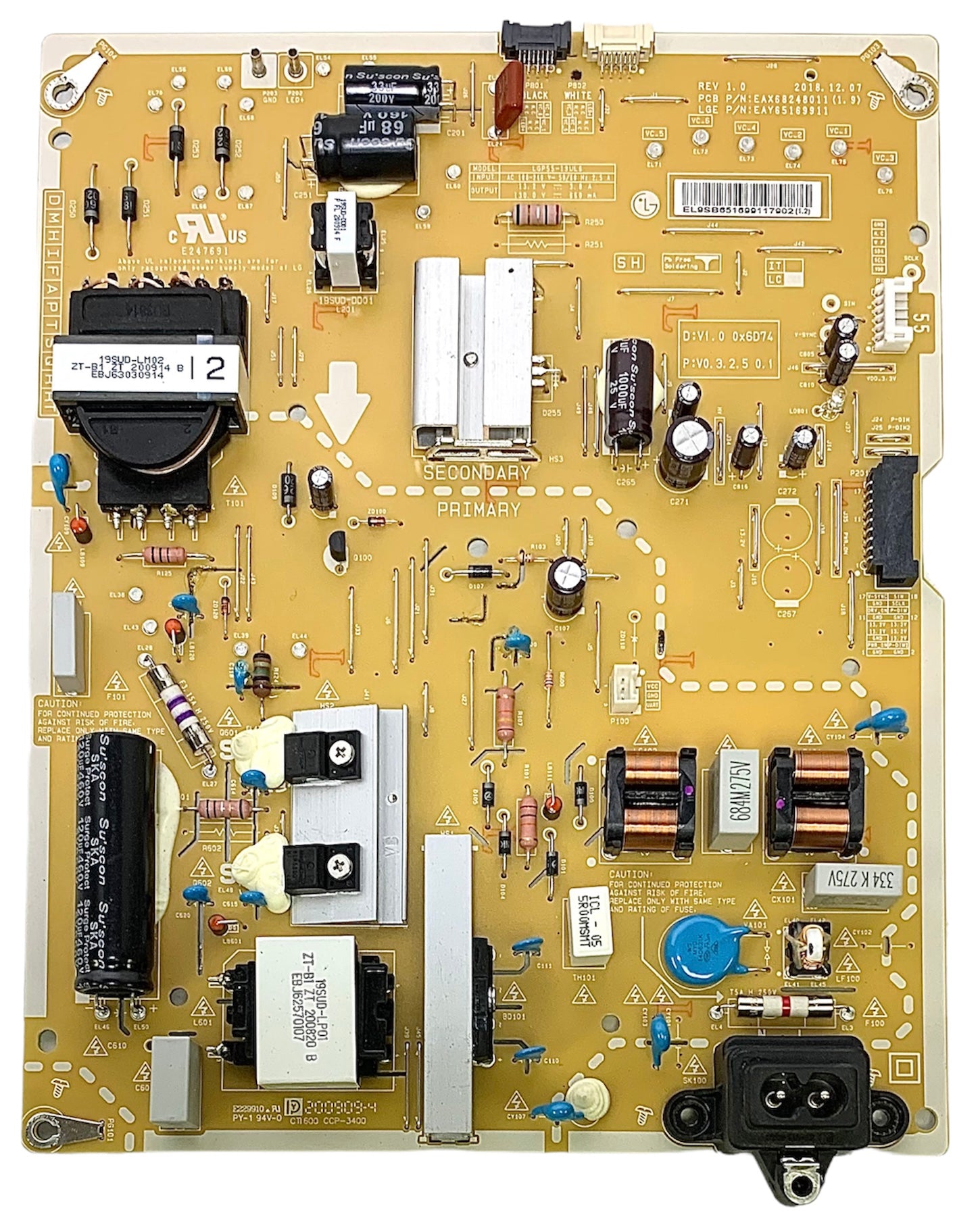 LG EAY65169911 Power Supply / LED Board for 55SM8600PUA