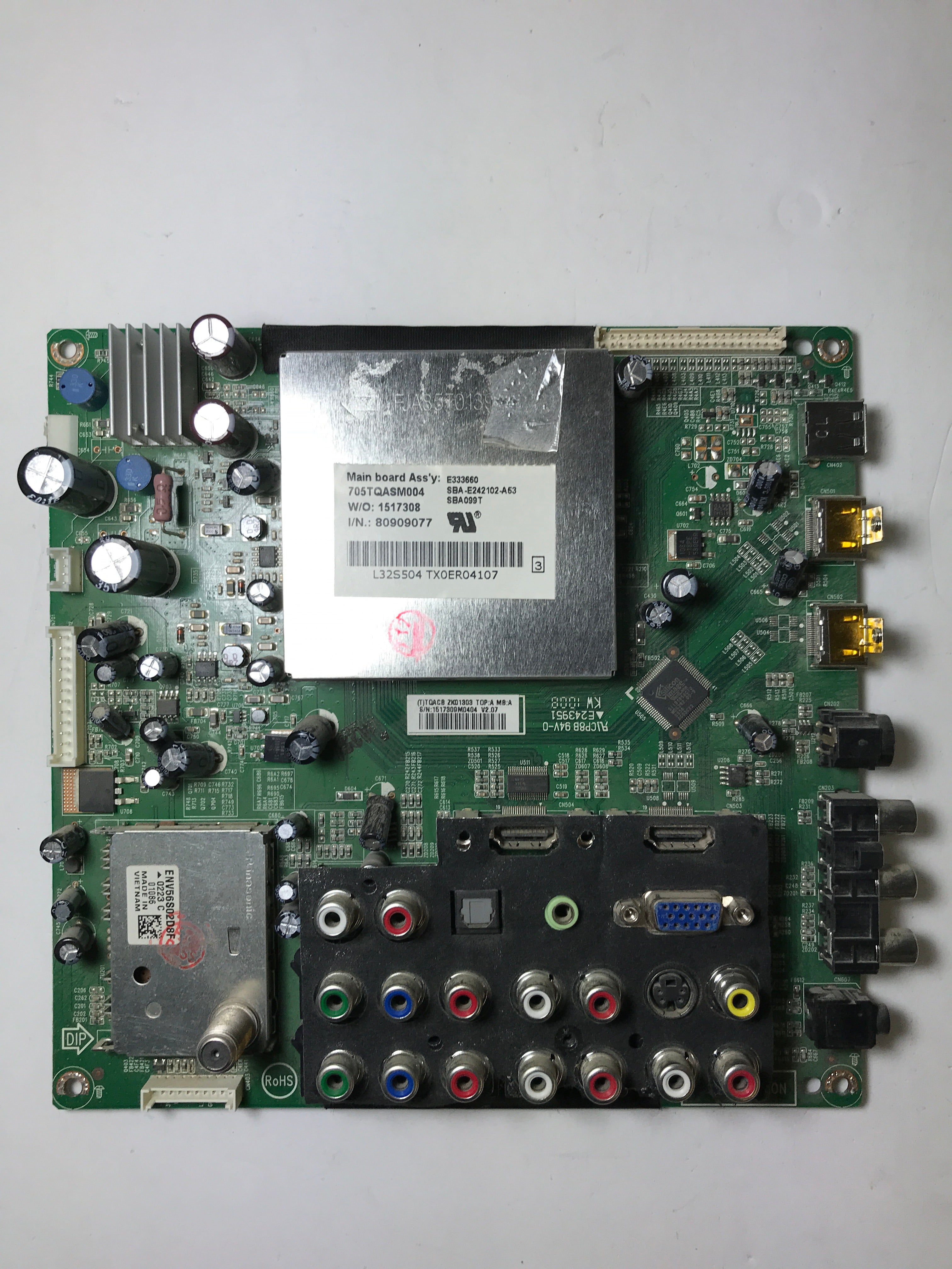 Hitachi 756TQACBZK01302 (TQACBZK01303) Main Board for L32S504
