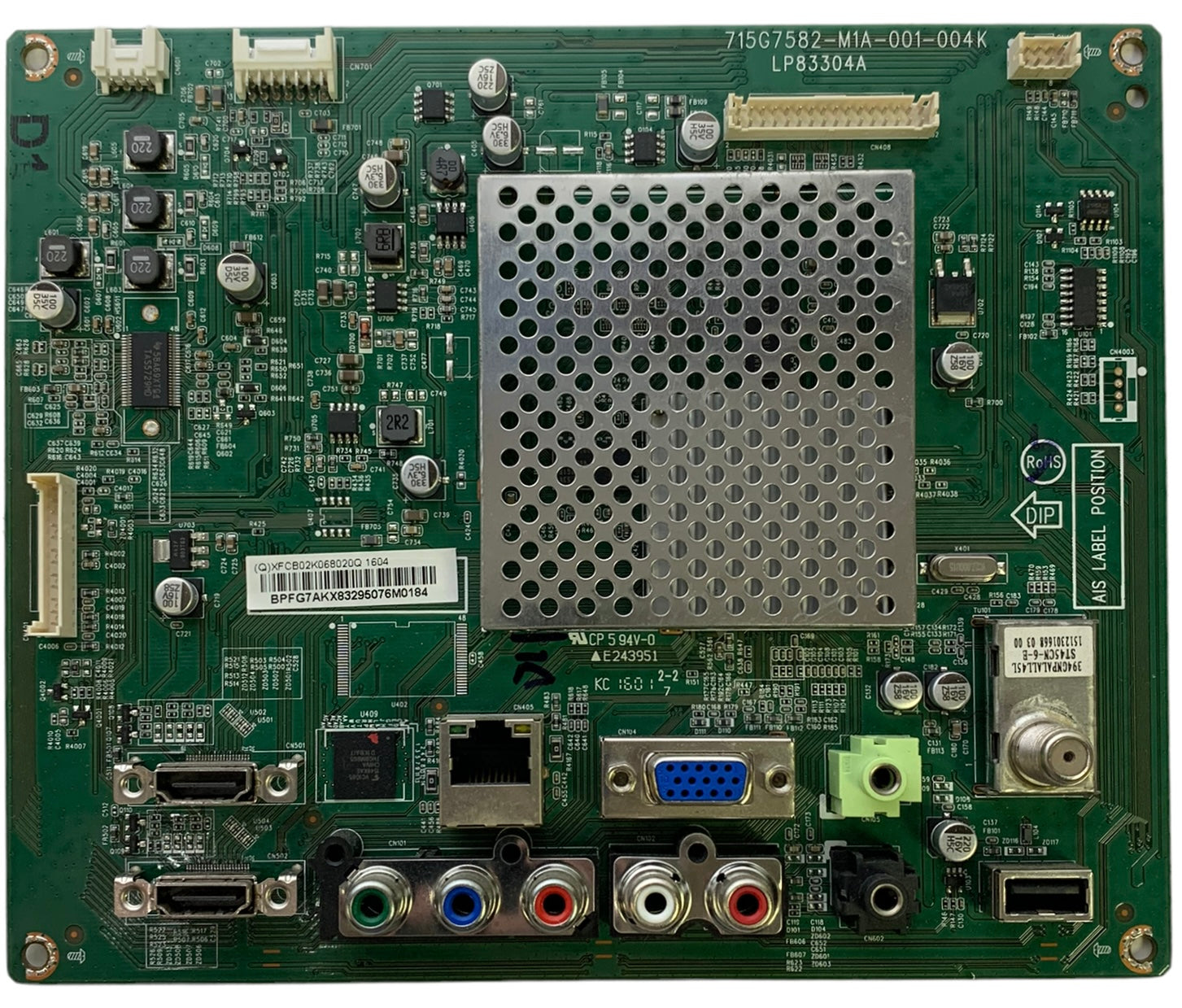 Vizio 756TXFCB02K0680 Main Board for D28H-D1 (LTT3UOBS Serial)
